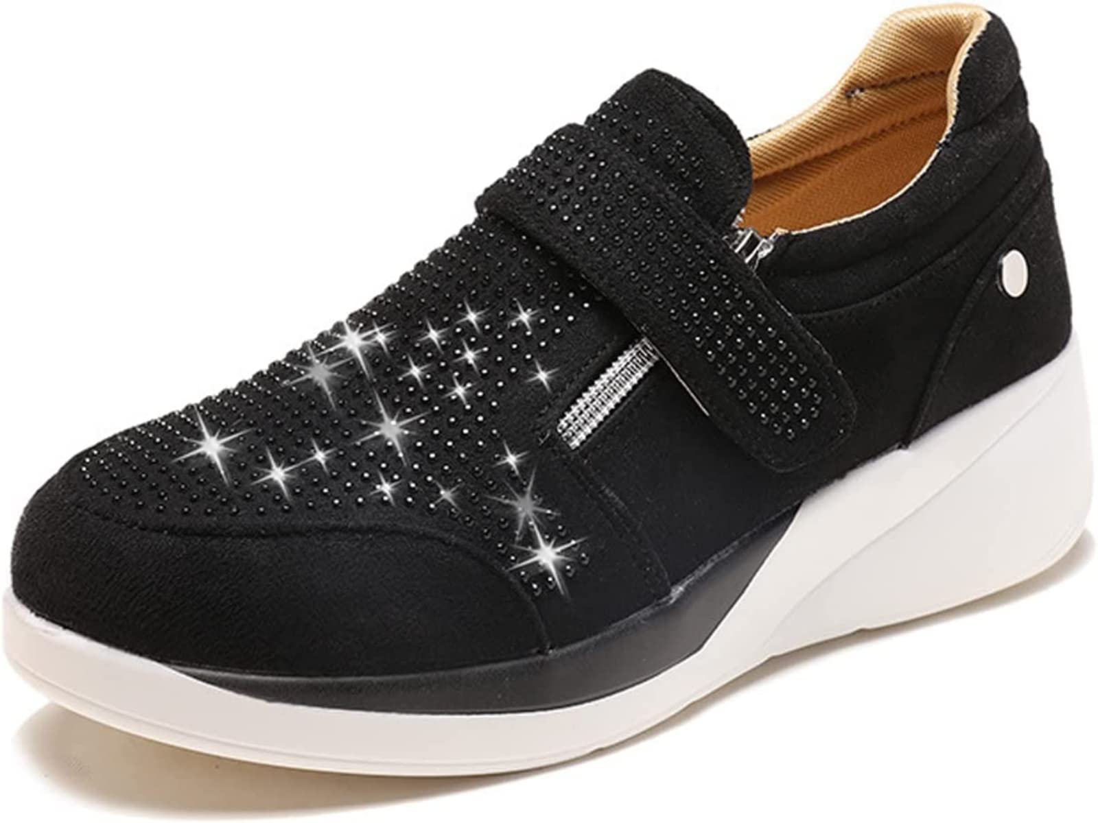 Women's Orthopedic Rhinestone Sneakers - Arch Support Walking Shoes for Women, Fashion Casual Glitter Bling Shoes for Comfort & Style | Perfect for Work, Travel & Everyday Wear