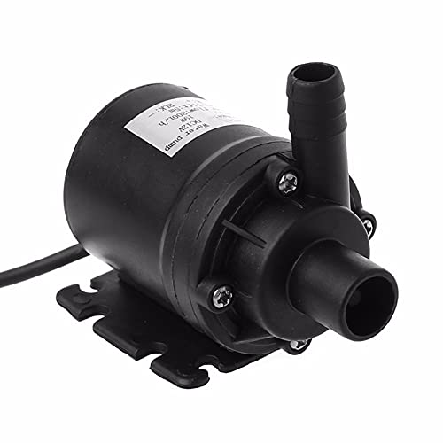 12V Solar Brushless DC Water Pump - 800L/H 5m High Flow Circulating Pump, 19W Durable Submersible Pump for Aquariums, Hydroponics, Solar Water Systems & Outdoor Fountains