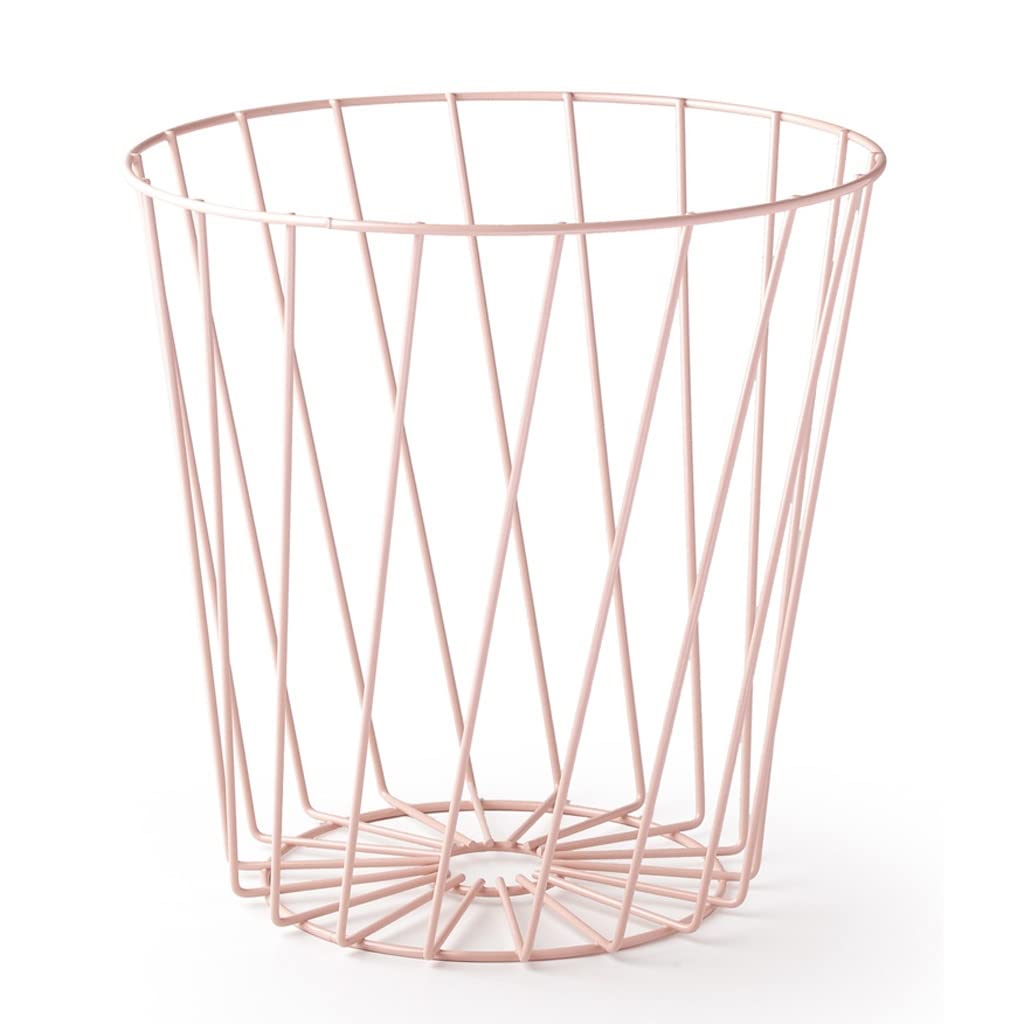 Nordic Style Iron Mesh Trash Can with Dry & Wet Separation - Household Metal Waste Basket for Bathroom, Kitchen & Office - TOMYEUS Indoor Garbage Bin for Eco-Friendly Waste Management