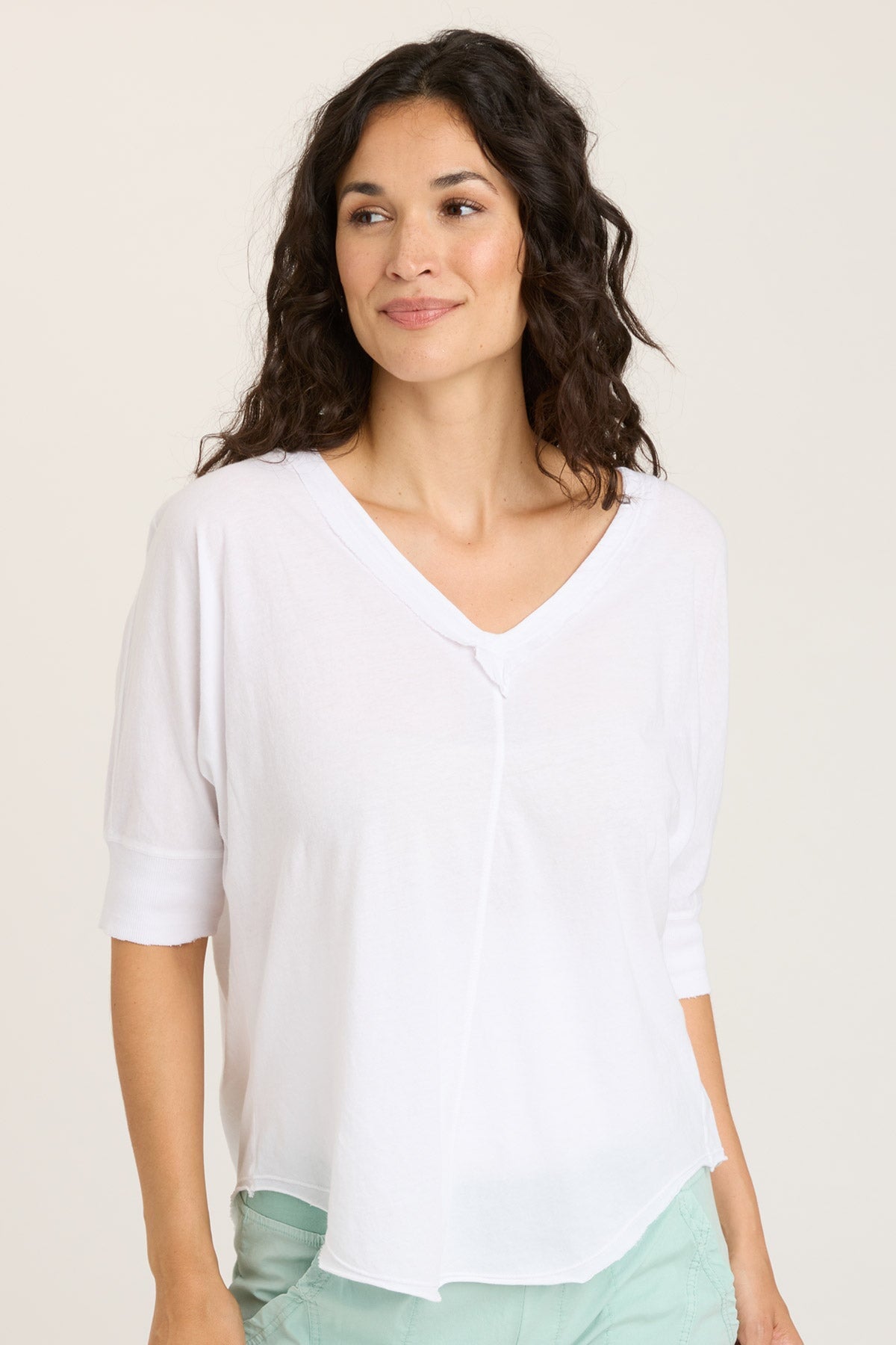 Gardiner Banded Sleeve Top 2.0 - Women's Fashion T-Shirt with Stylish Sleeve Bands | Perfect for Casual Wear, Workout & Everyday Outfits