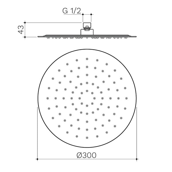 Caroma Urbane II 300mm Round Rain Shower Head in Chrome - Luxury Bathroom Upgrade for Spa-Like Experience