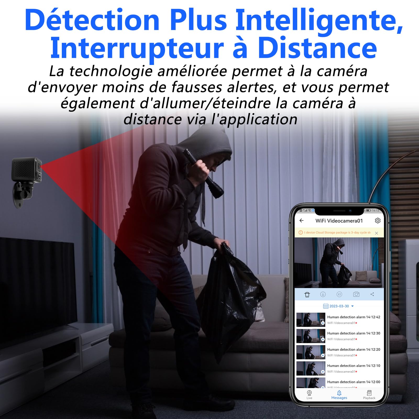 UYIKOO WiFi Spy Camera - Mini Wireless Hidden Surveillance Camera with 140° Wide Angle, 1080P HD, Motion Detection & Night Vision - Long Battery Life for Home Security, Office Monitoring, and Indoor/Outdoor Surveillance