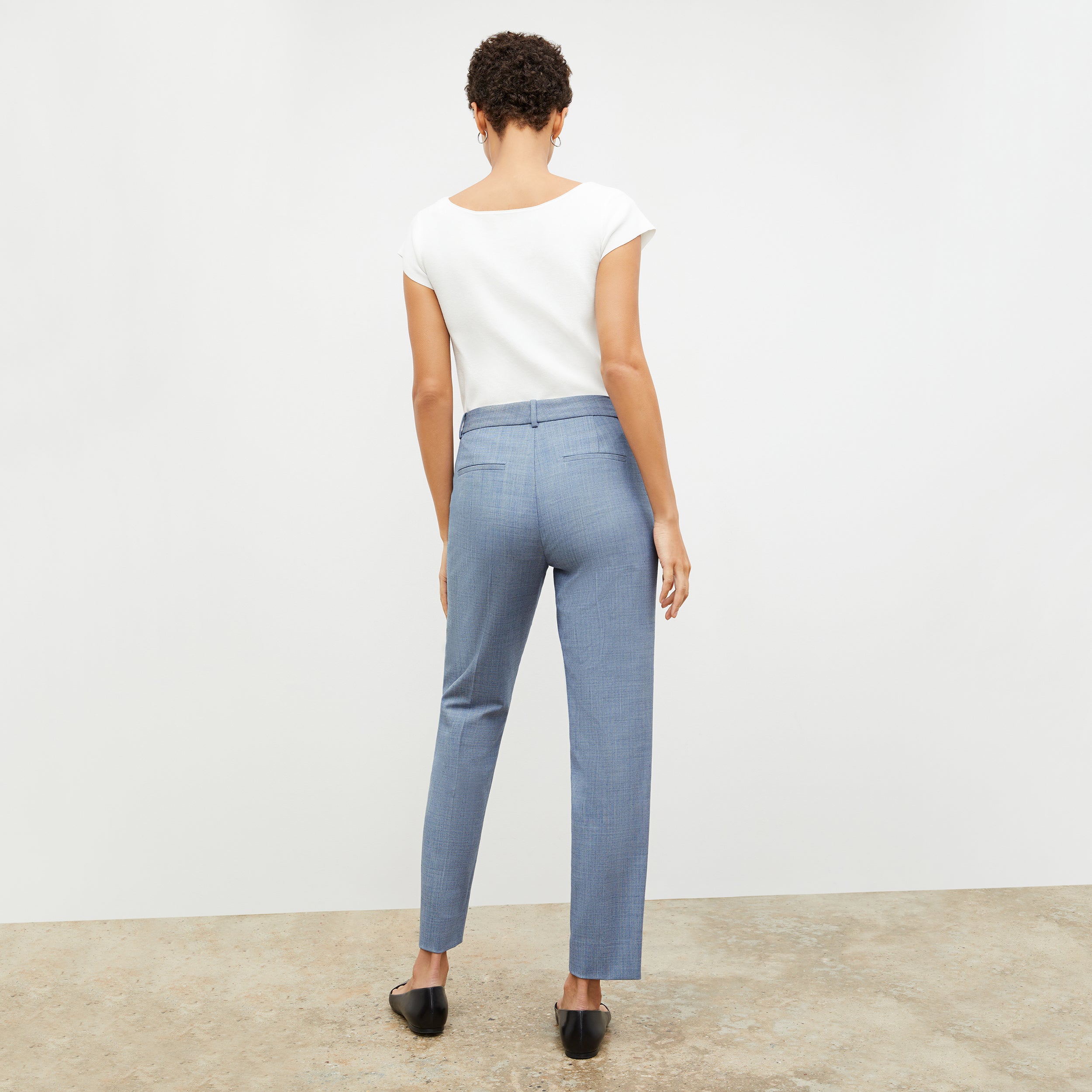 Premium Mejia Sharkskin Pants in Indigo & White - Stylish and Comfortable for Casual Wear, Office, and Outdoor Activities