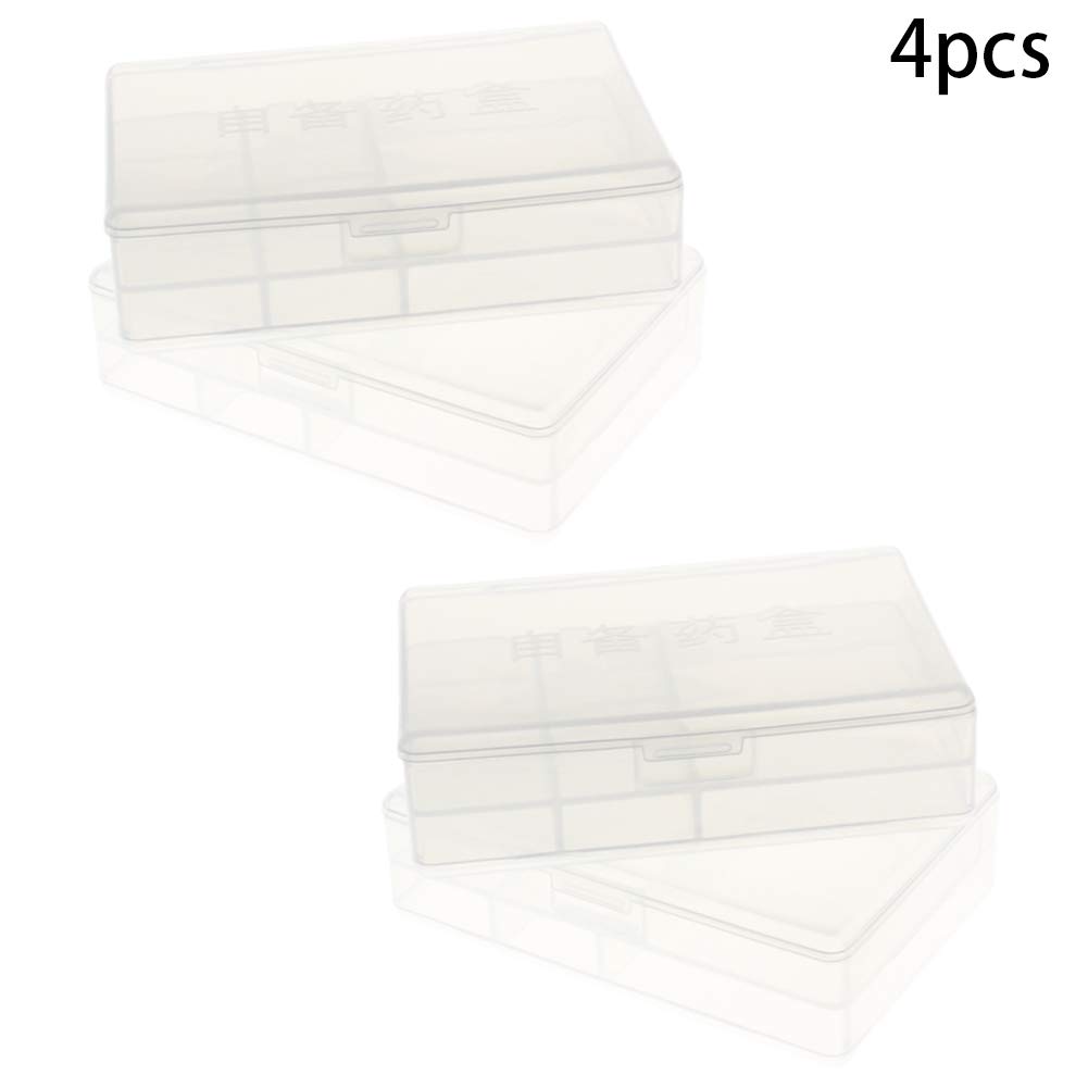 Utoolmart 4 Pack Clear Plastic Storage Boxes 4