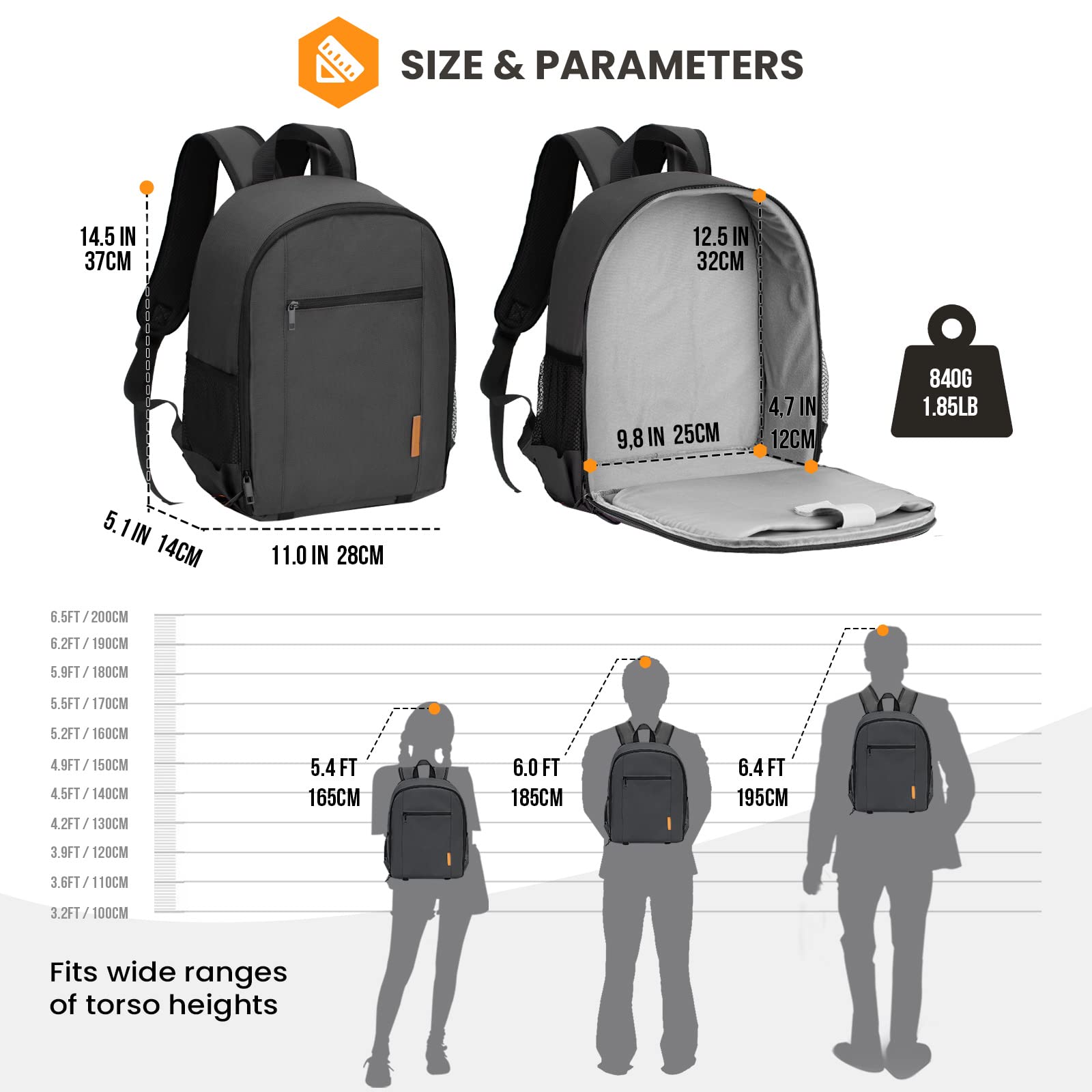 Waterproof DSLR Camera Backpack with Laptop Compartment & Rain Cover - Durable Travel Photography Bag for DSLR Camera, Lens, Flash - Perfect for Outdoor Shooting, Hiking & Travel Photography