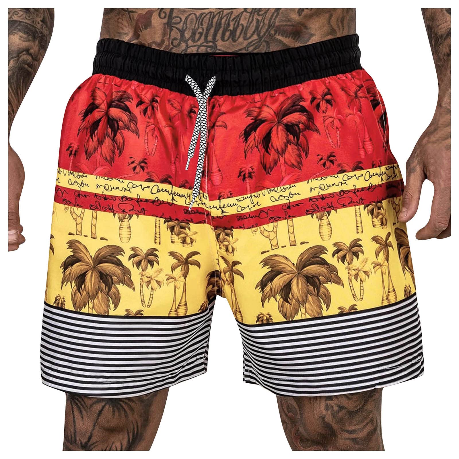 **TWGONE Men's Quick Dry Swim Trunks - Beach, Surfing, Running & Swimming Shorts with Drawstring - Perfect for Water Sports, Gym & Summer Vacations**