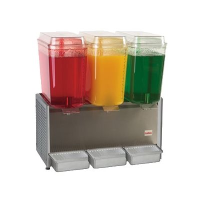 Crathco Classic Bubbler 3 x 5 Gallon Stainless Steel Refrigerated Beverage Dispenser - Perfect for Parties, Events, and Commercial Use