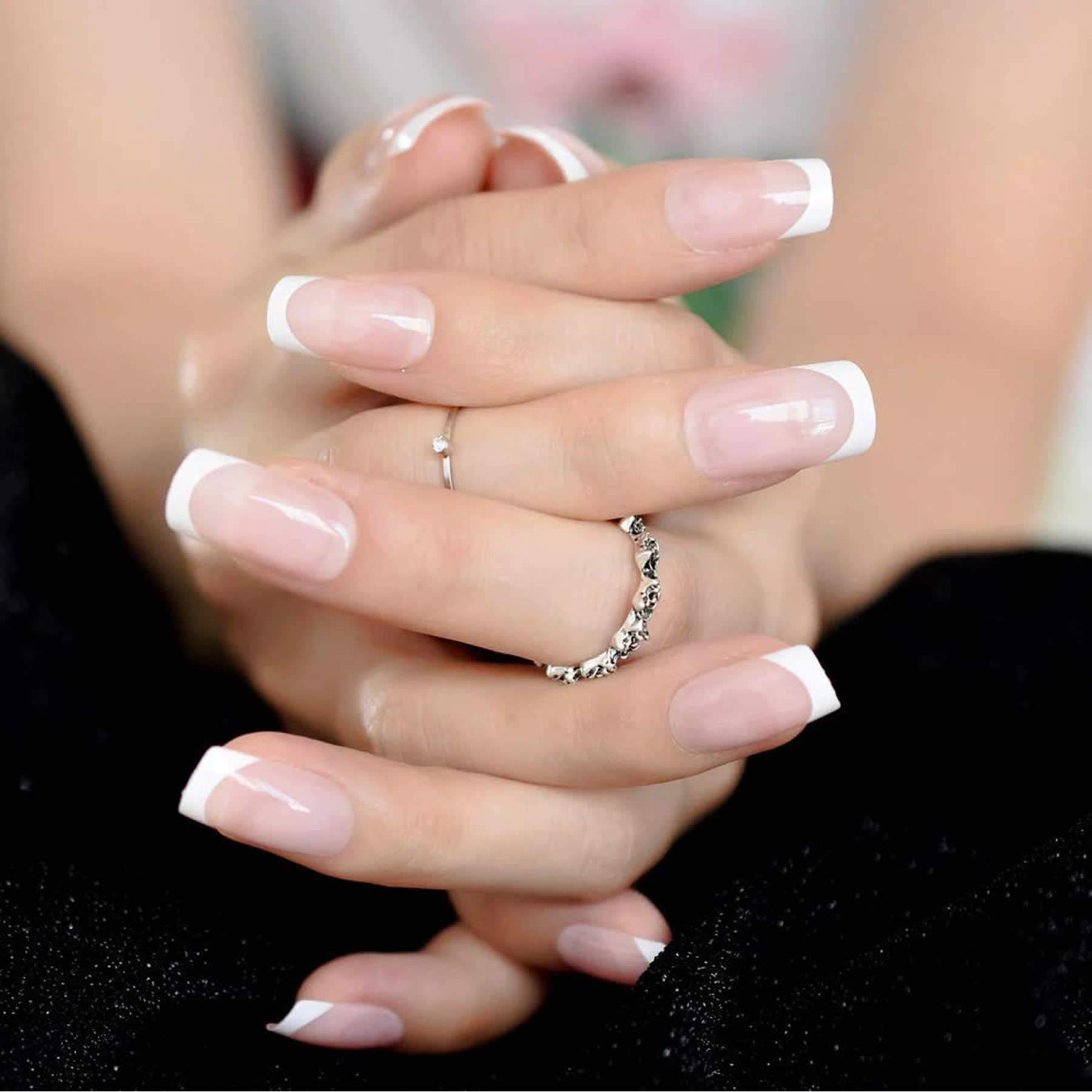 SellRider 100PCS Acrylic Fake Nails Kit with Nail Glue - Reusable Artificial Nails for Women, Salon Quality Press on Nails for Daily Wear, Parties & Special Occasions