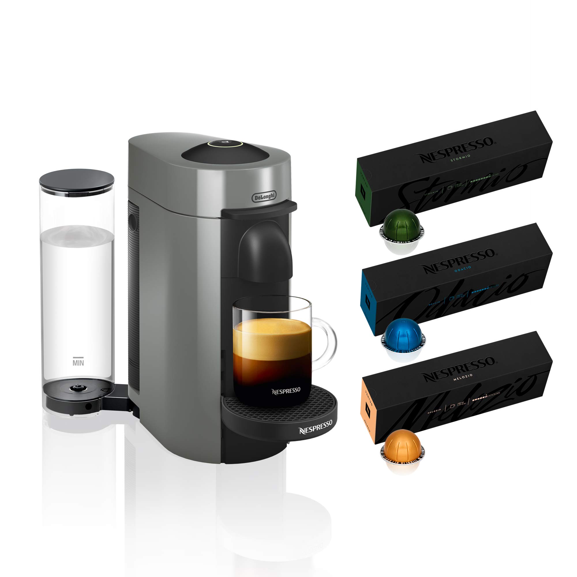 De'Longhi Nespresso VertuoPlus Coffee & Espresso Machine Bundle with VertuoLine Variety Pack - Perfect for Home, Office & Gifting | Fast Brewing, One-Touch Operation, Barista-Quality Drinks