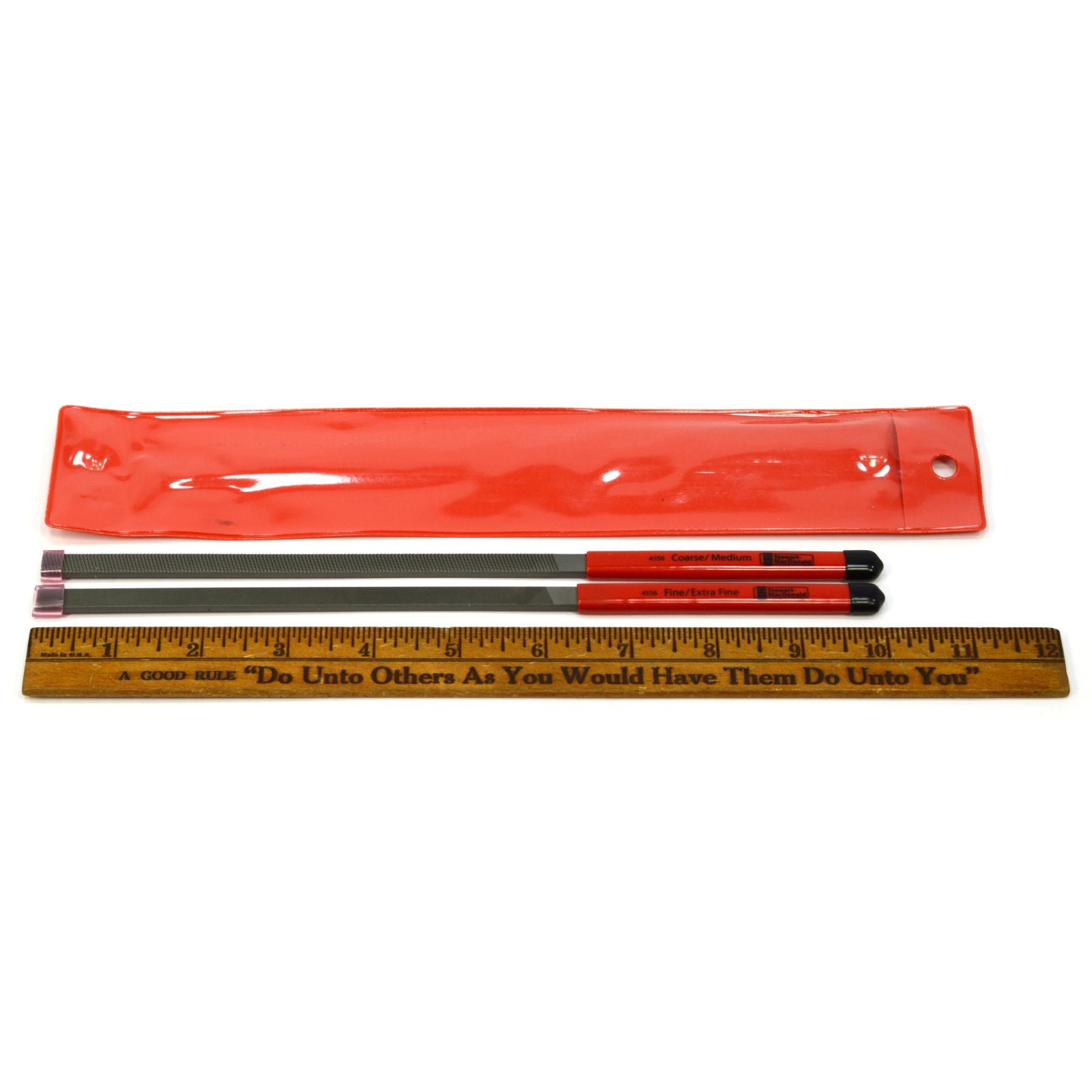 Premium StewMac #4556 Nut & Saddle Shaping Guitar Files Set of 2 - Professional Luthier Tools for Guitar Repair & Setup - Perfect for DIY Guitar Maintenance, Bridge Adjustments, and Instrument Customization