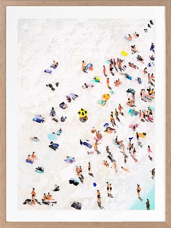 Beach Life Framed Art Print - Coastal Wall Decor for Living Room, Bedroom & Office - Perfect Beach House Decor & Ocean Themed Gift