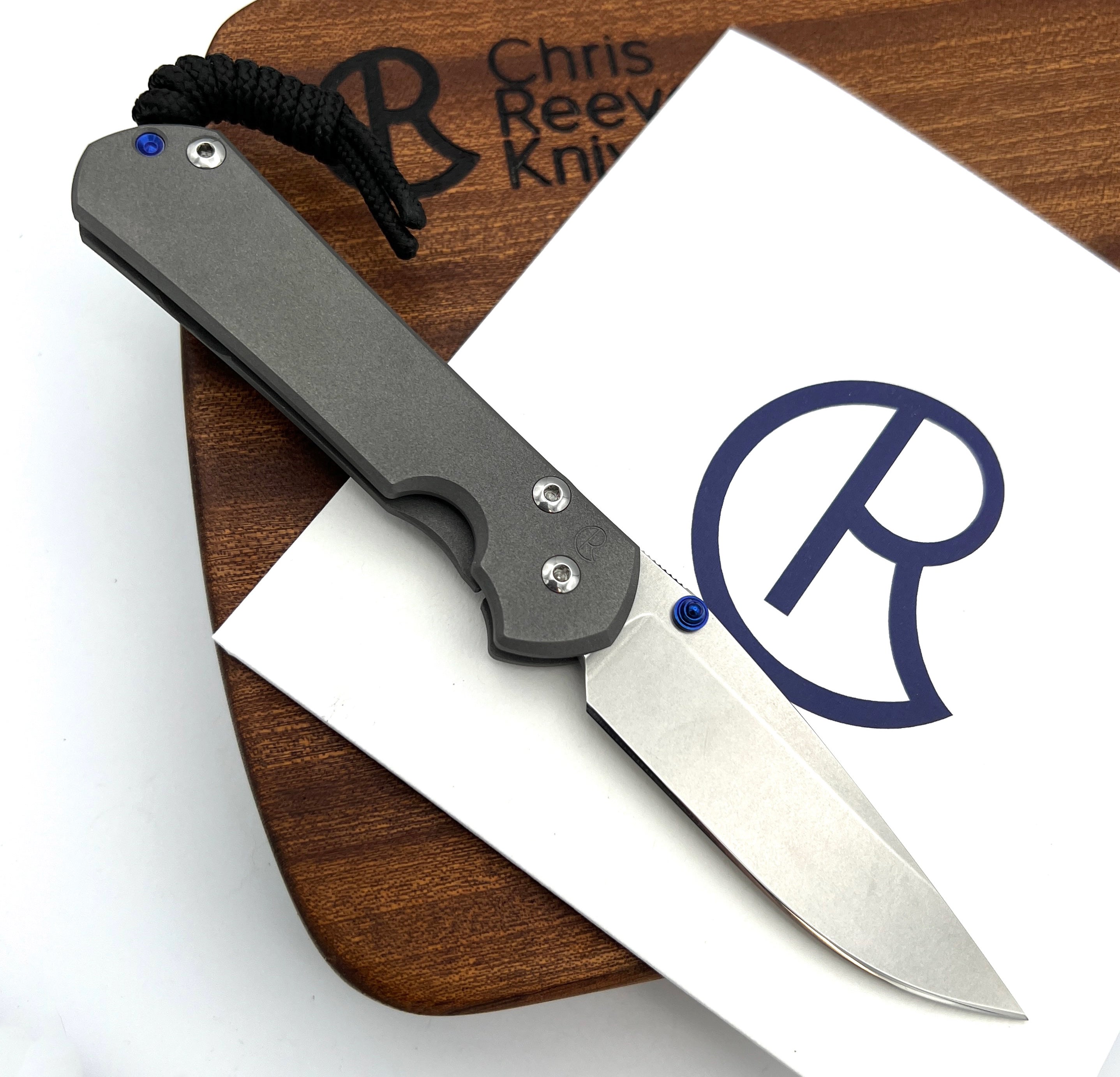 Chris Reeve Knives Small Sebenza 31 LH Plain Blade Drop Point Left Handed Folding Knife - EDC, Outdoor Camping & Tactical Use
