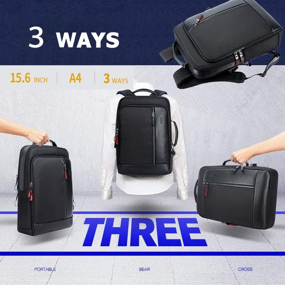 BOPai Expandable 15.6 Inch Anti-Theft Laptop Backpack for Men - Water Resistant USB Charging Business Travel Backpack with Smart Features - Perfect for Work, Commuting & Outdoor Adventures