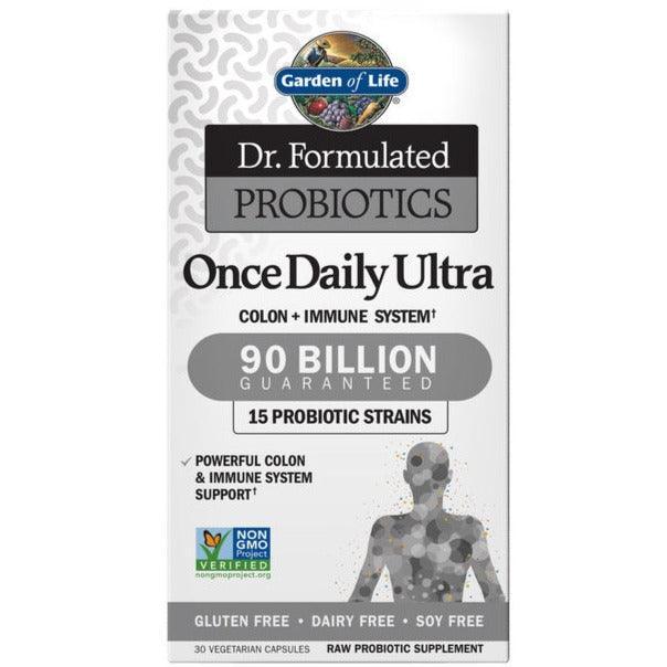 Garden of Life Dr. Formulated Probiotics Once Daily Ultra 90 Billion CFU - 30 Veggie Caps for Digestive & Immune Support - Supports Gut Health, Digestion & Daily Wellness