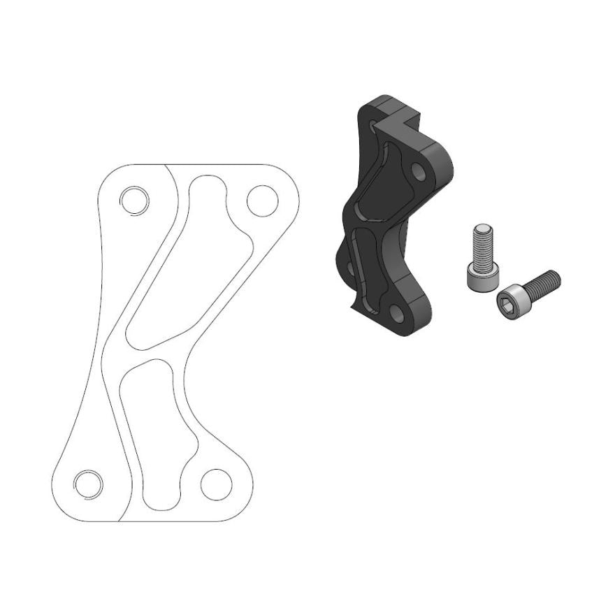 Moto Master Oversize 320mm Brake Adapter for Yamaha YZ125 YZ250 YZ250F YZ450F YZ250FX (2007-2016) - Perfect for Off-Road Racing & Motorcycle Upgrades
