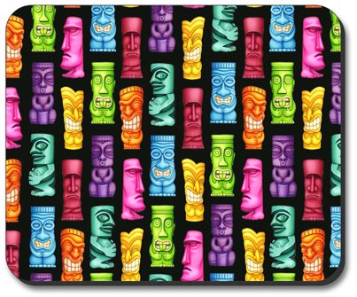 Art Plates Tikis Brand Mouse Pad - Dan Morris Design | Non-Slip Gaming & Office Desk Mat for Computers & Laptops | Perfect for Work, Gaming & Home Office Use
