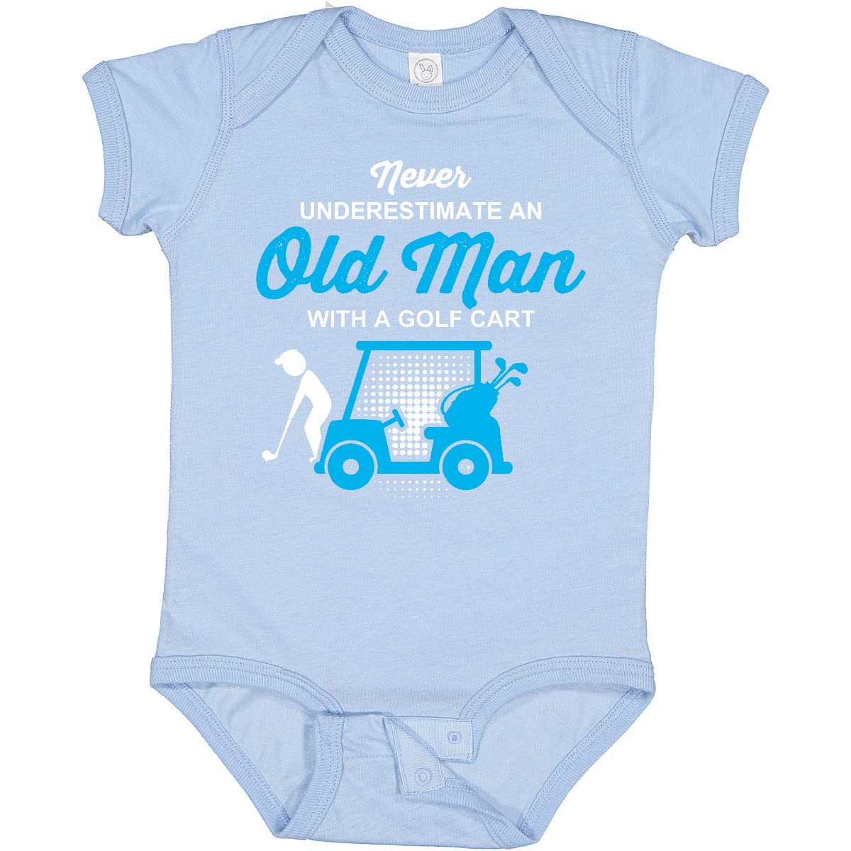 Inktastic Funny Golf Cart Baby Bodysuit - Cute Old Man Design for Infants & Toddlers - Perfect for Golf Outings, Family Gatherings & Playdates