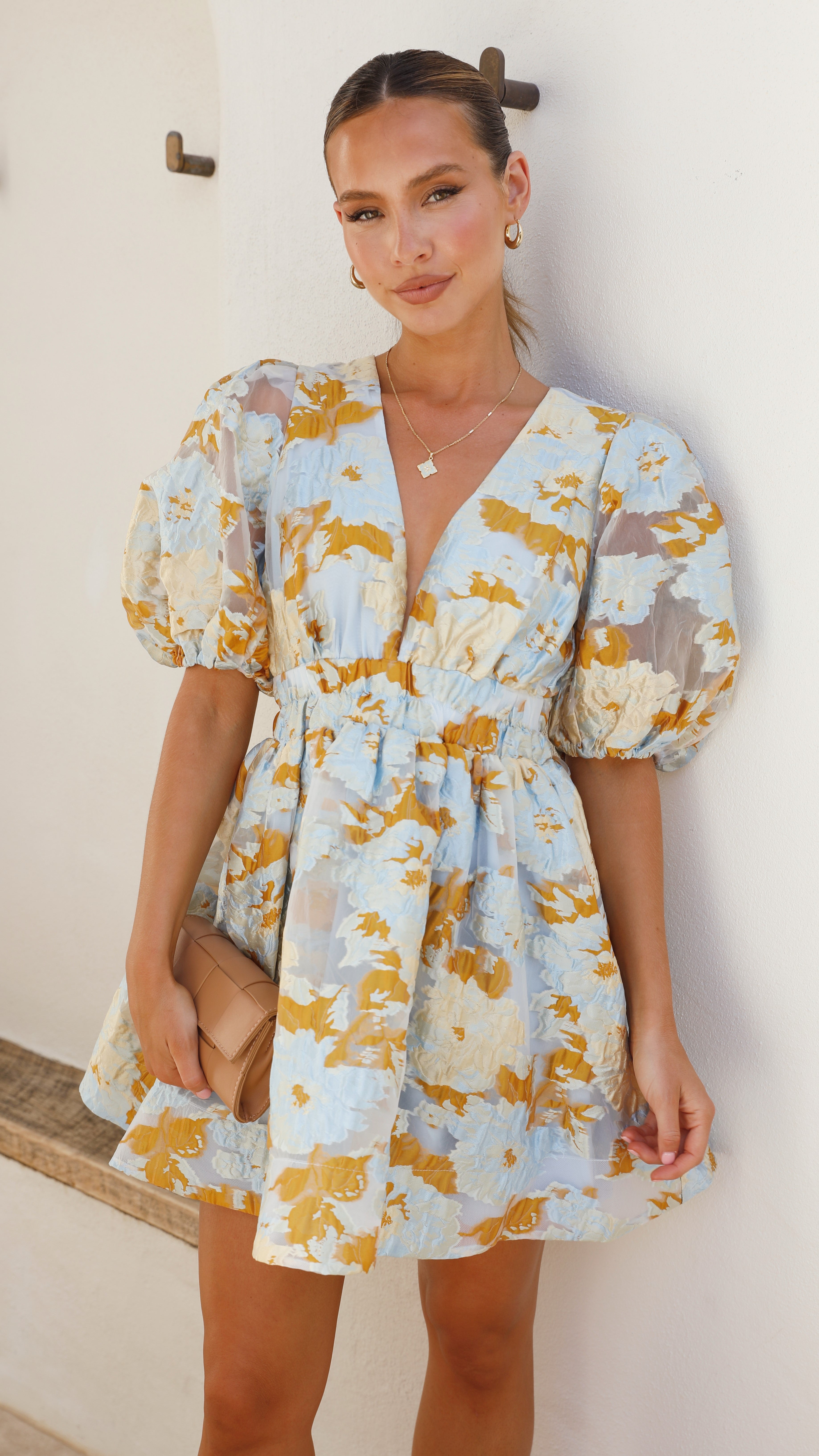 Abel Mini Dress in Blue - Stylish & Comfortable Summer Dress for Women | Perfect for Parties, Dates & Casual Outings