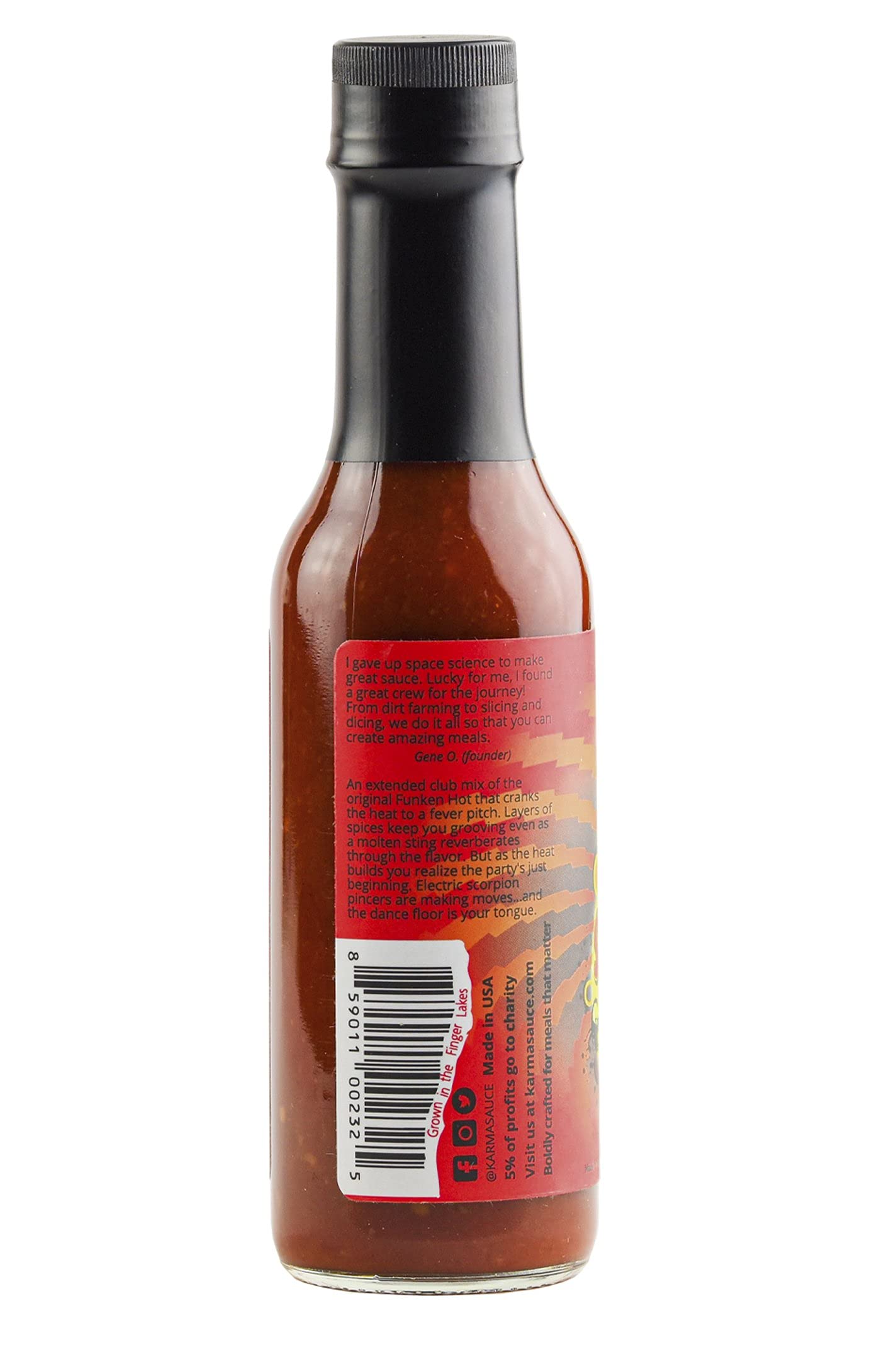 Karma Sauce Scorpion Disco Hot Sauce - Extra Hot Pepper Sauce with Scorpion Peppers - Perfect for Wings, Tacos, Burgers & Spicy Food Lovers