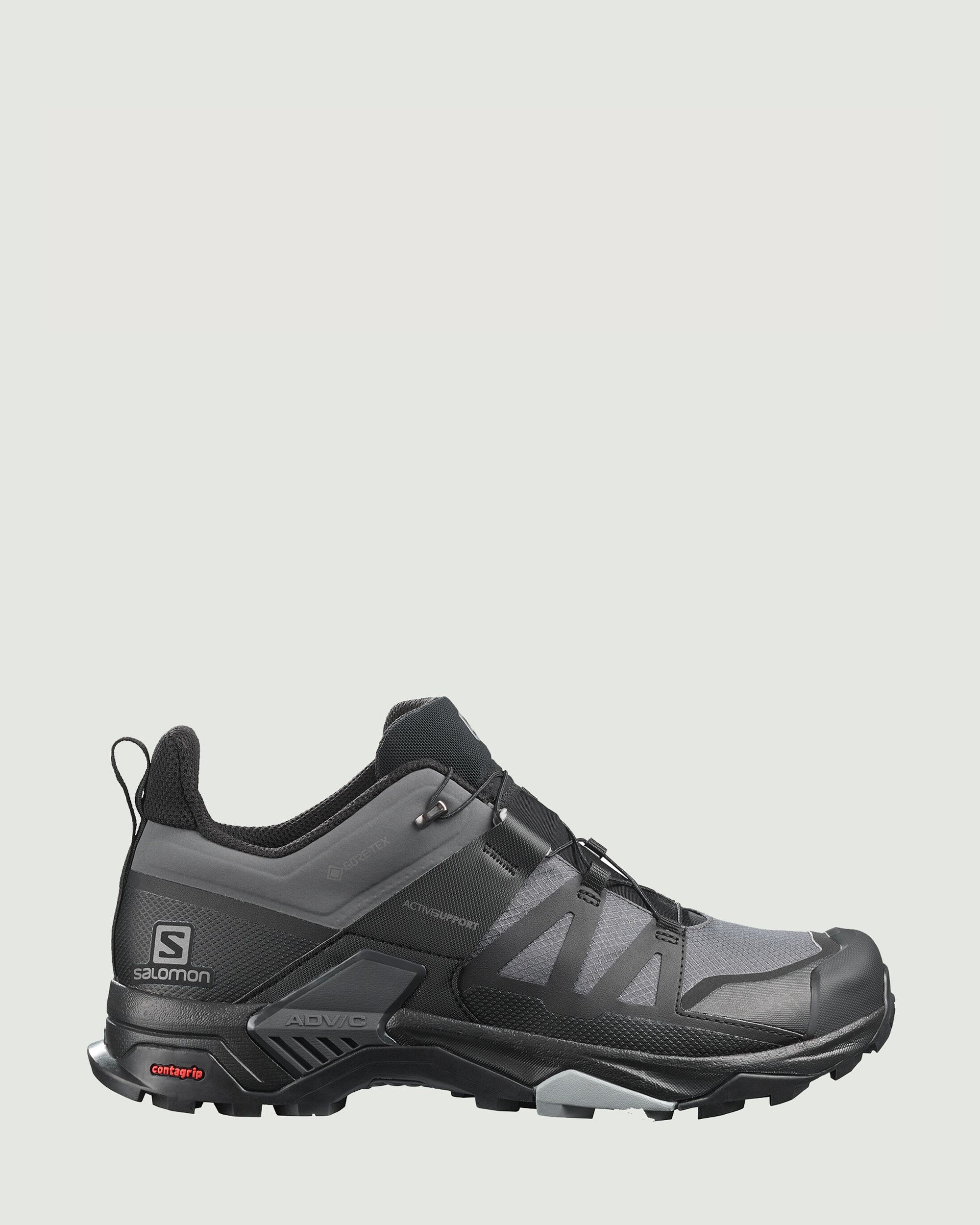 Salomon X Ultra 4 GTX Men's Waterproof Hiking Shoes - Magnet/Black/Monument - Lightweight & Durable for Outdoor Adventures, Trail Running & Mountain Climbing