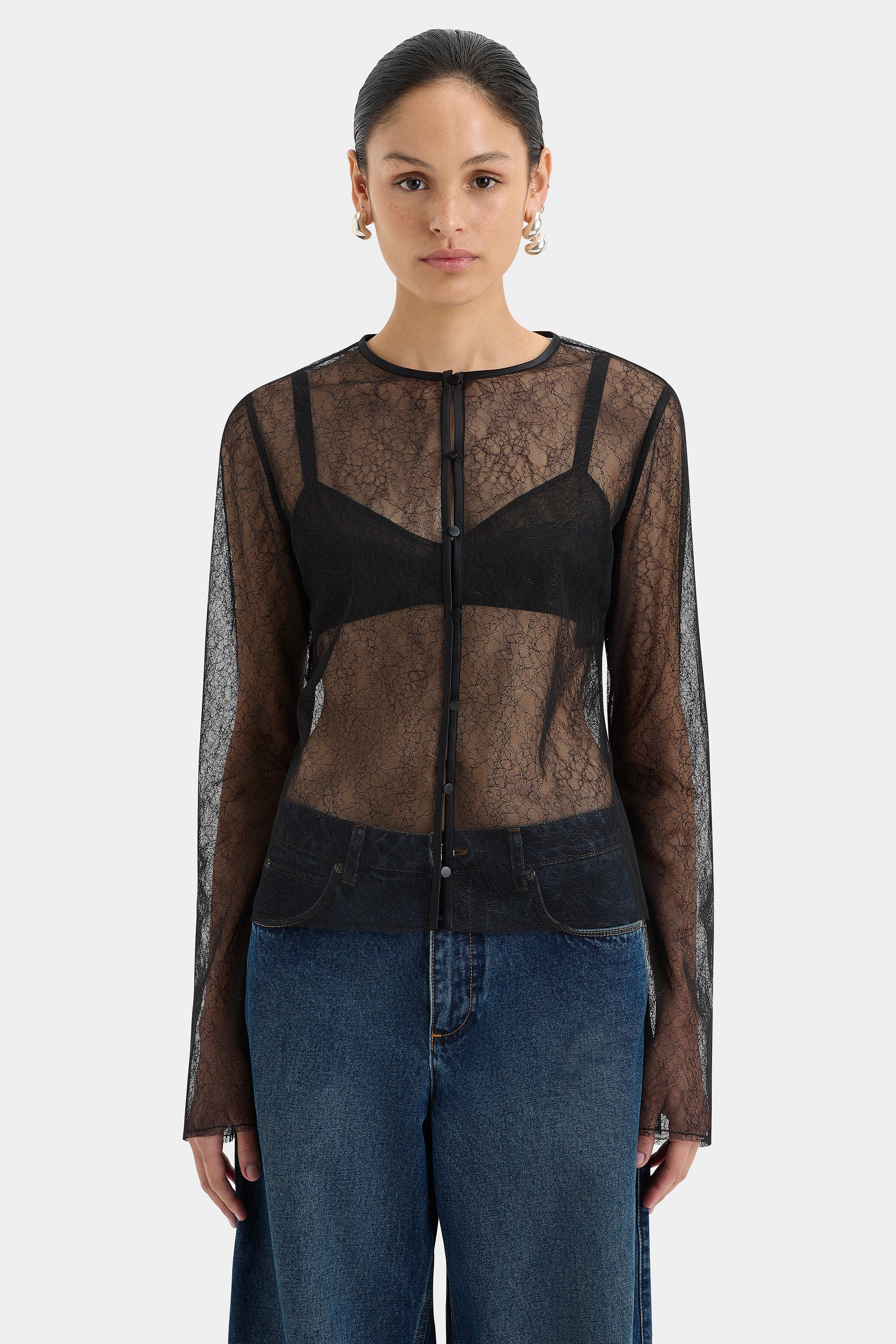 Elegant Dunya Lace Cardigan for Women - Soft Open Front Knit Sweater with Floral Embroidery | Perfect for Casual Wear, Office Outfits & Special Occasions