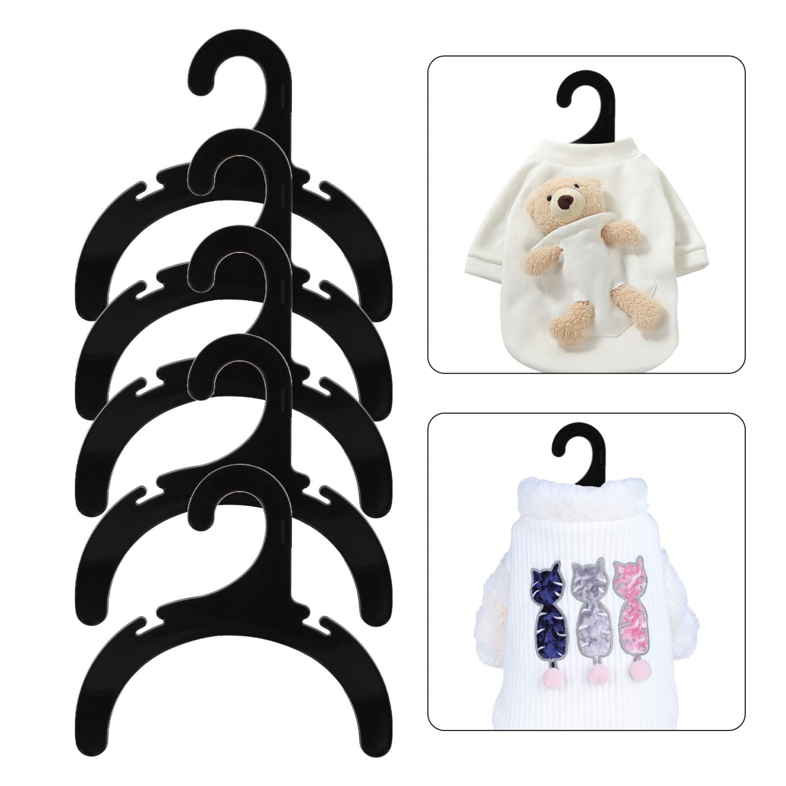 24-Piece Pet Clothes Hanger Set - Durable Dog & Cat Apparel Organizer Rack for Wardrobe Storage - Perfect for Pet Costumes, Sweaters & Accessories Organization