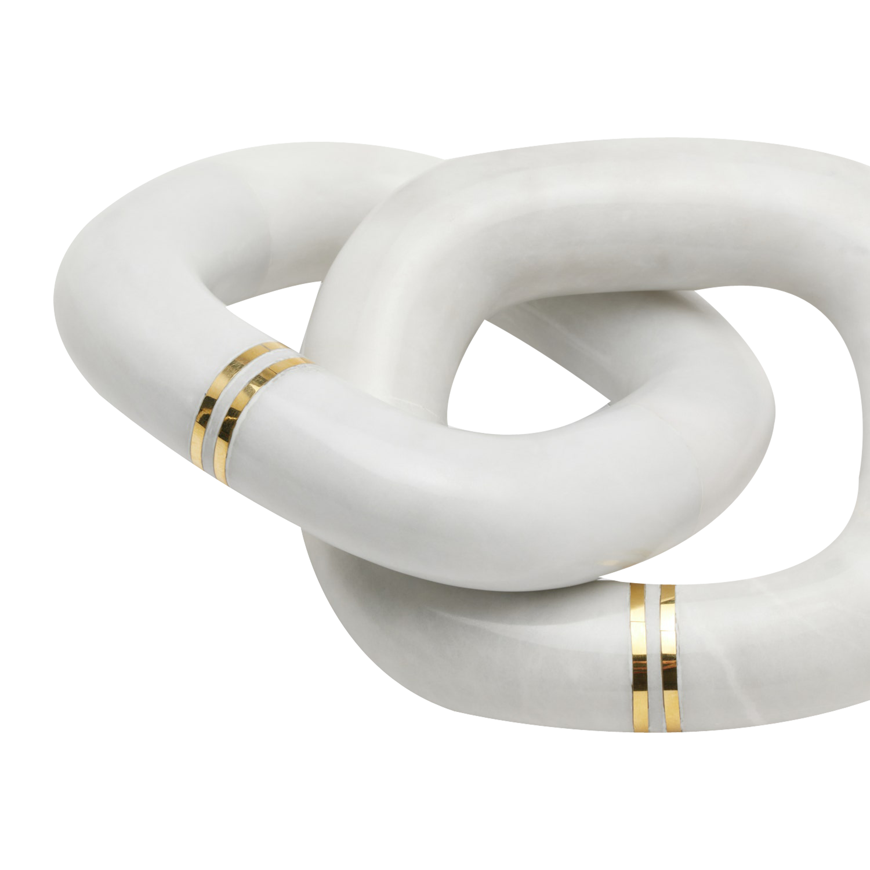 Elegant Marble Chain Sculpture - Handcrafted Home Decor for Living Room, Office & Gifts | Modern Art Statue for Shelf Display & Interior Design
