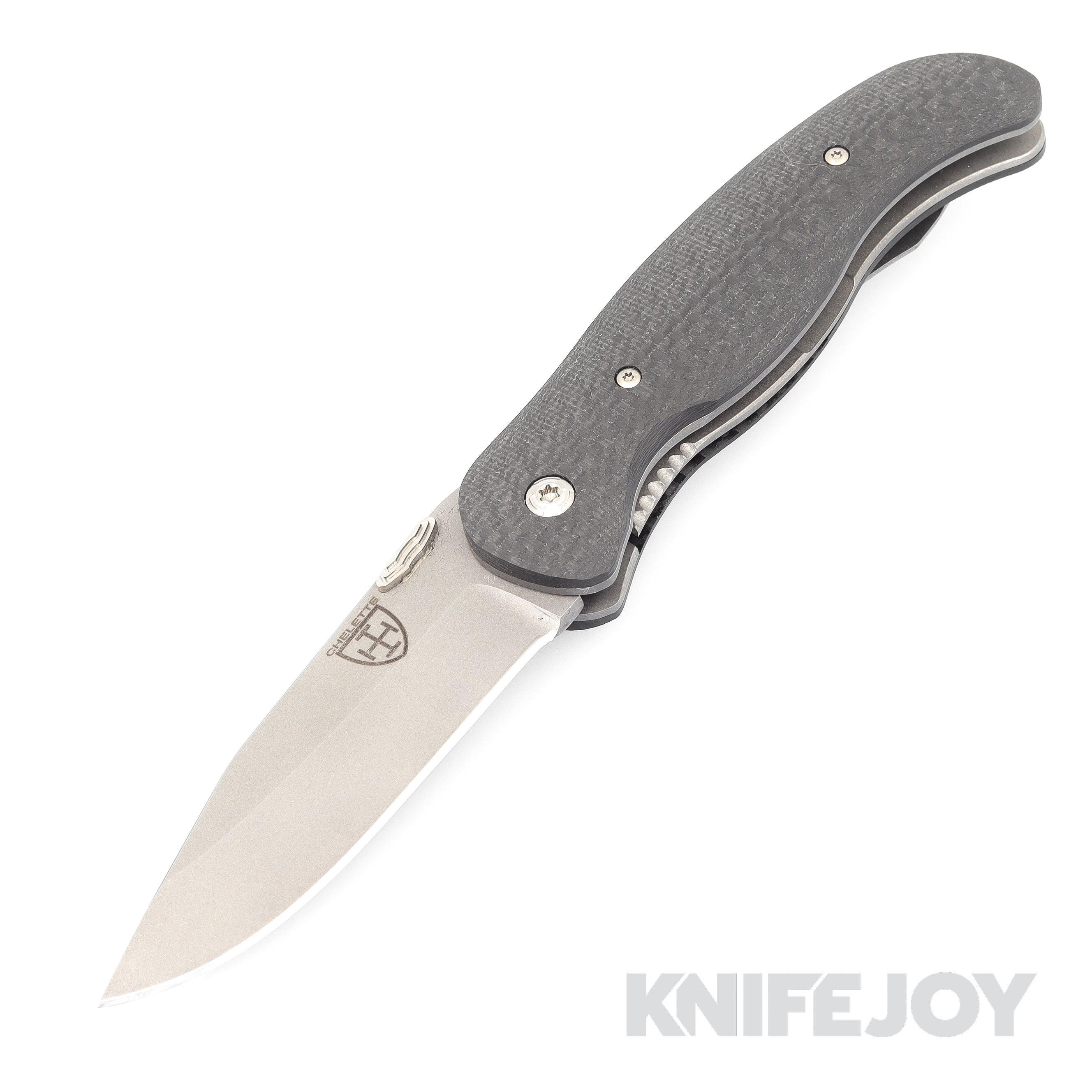 Premium Chelette V1 Knife - PSF27 High-Speed Steel Blade with Carbon Fiber & Titanium Handle - Perfect for Outdoor Camping, Hunting, and Survival Gear