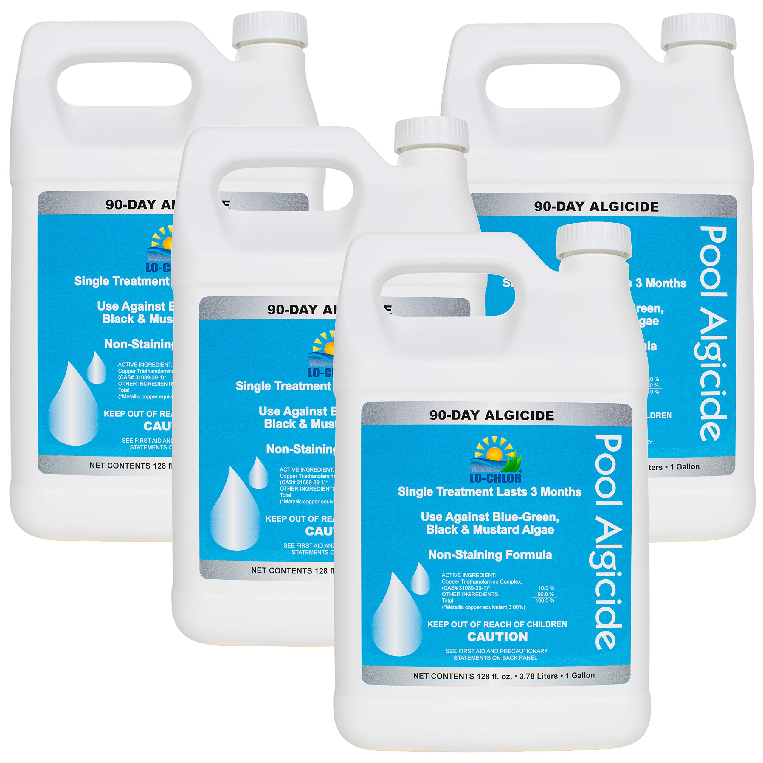 4-Pack 1 Gallon Pool Algaecide – Fast-Acting Swimming Pool Algae Treatment for Clear Water | Perfect for Inground & Above Ground Pools, Spas, and Hot Tubs