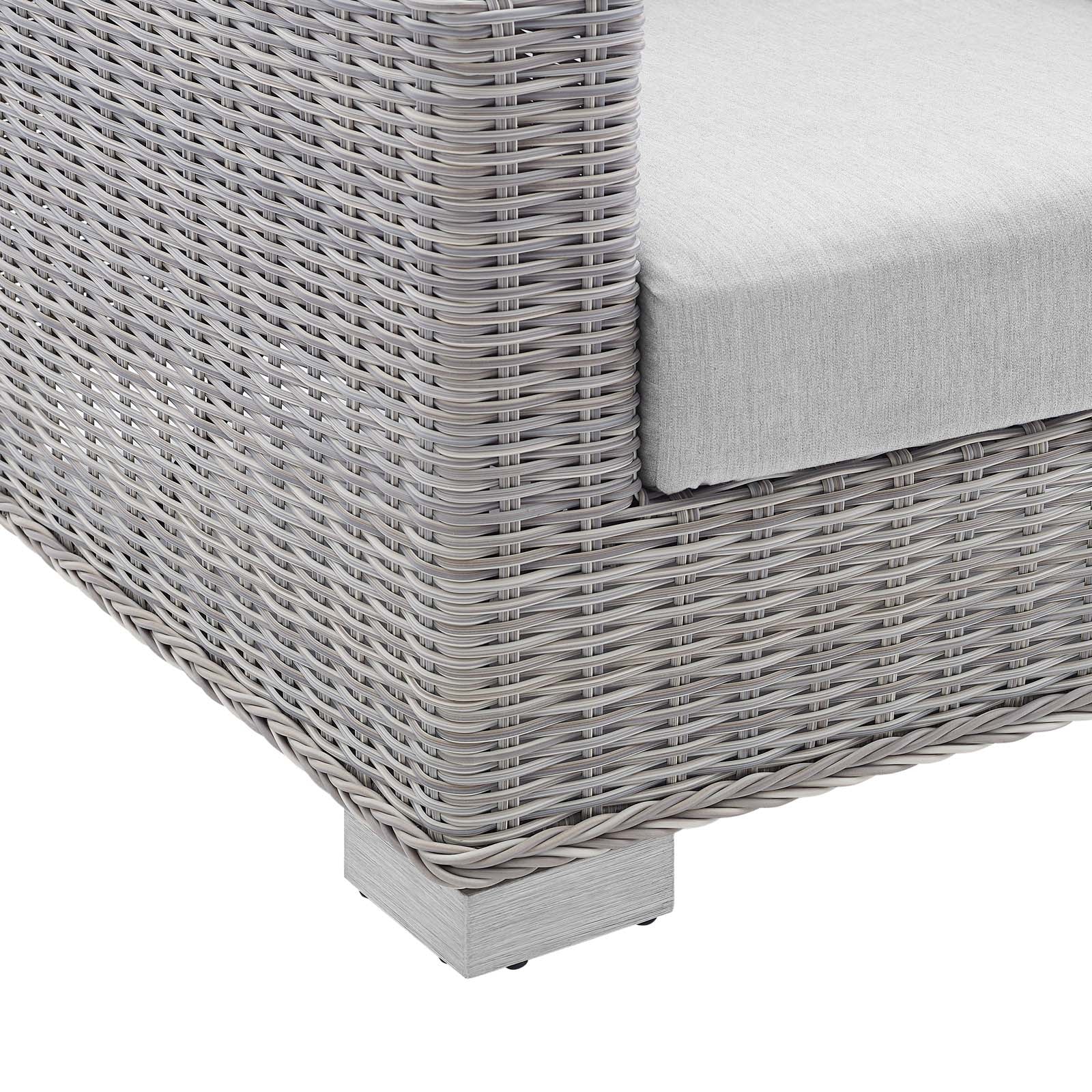 Premium Conway Sunbrella® Outdoor Patio Wicker Rattan Sofa Set - Waterproof & UV Resistant Furniture for Garden, Poolside, and Backyard Relaxation