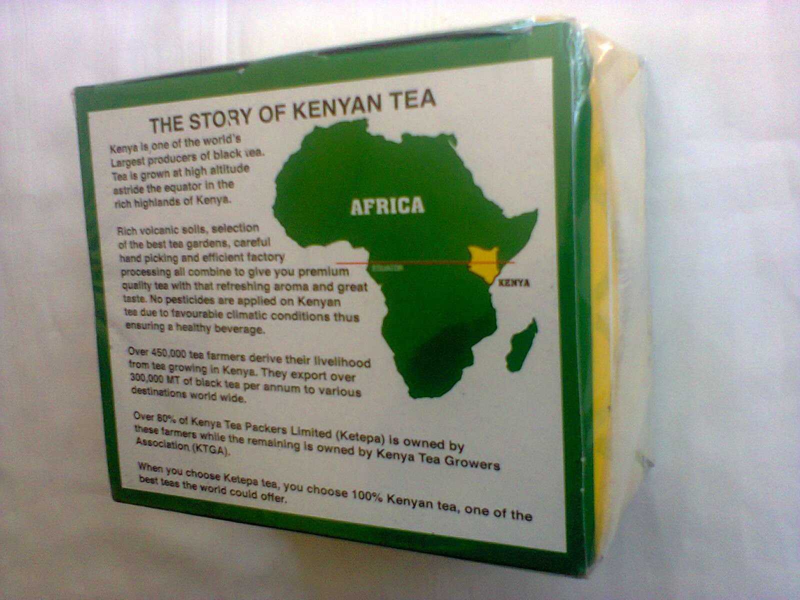 Premium Kenya Tea - Ketepa Pride Black Tea - 50 Count Enveloped Tea Bags for Morning Boost & Afternoon Relaxation