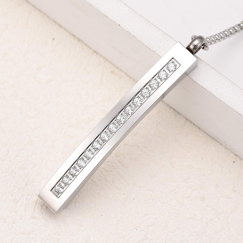 Shiny Crystal Cremation Bracelet for Women - Memorial Jewelry with Cube Urn Locket for Ashes - Keepsake Gift for Loved Ones (Perfect for Remembrance & Special Occasions)
