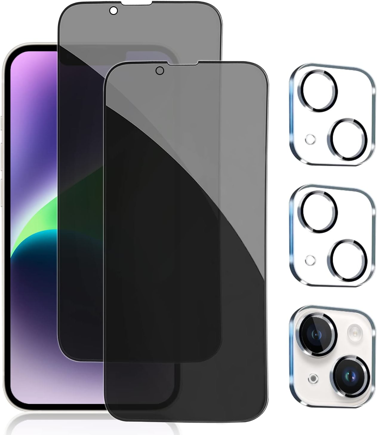 iPhone 14 Privacy Screen Protector - Anti-Spy Tempered Glass for Face ID - Perfect for Office, Banking & Public Use