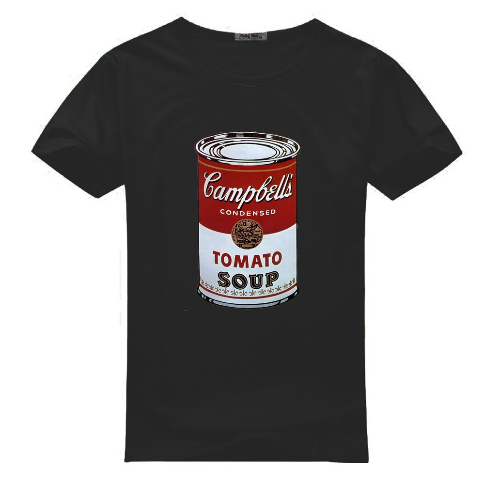Vintage Andy Warhol Campbell's Soup Cans Printed Men's T-Shirt - Retro Pop Art Graphic Tee for Casual Wear & Street Style