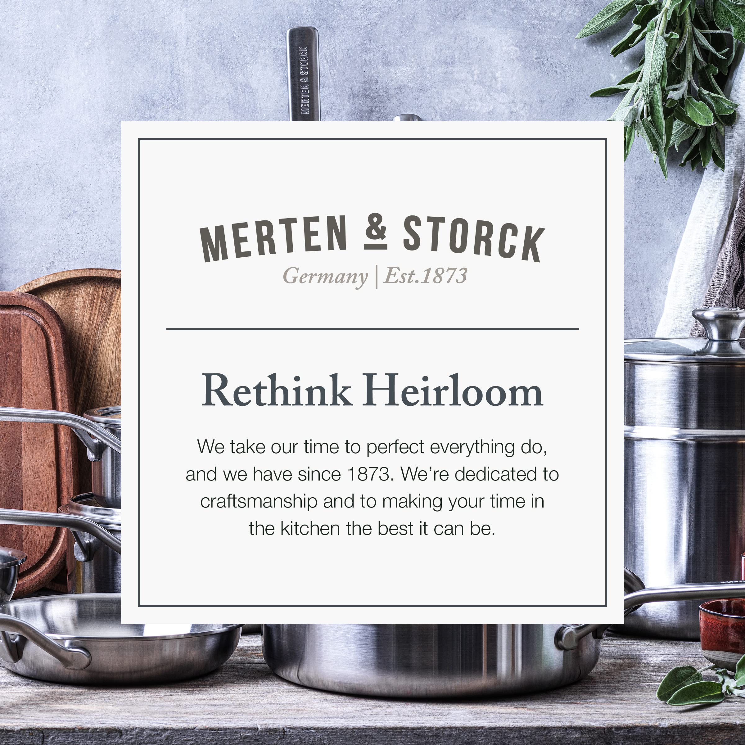 Merten & Storck Tri-Ply Stainless Steel 8-Piece Cookware Set - Professional Pots & Pans with Multi-Clad Construction, Measurement Markings, Drip-Free Pouring Edges & Durable Glass Lids - Induction, Oven & Dishwasher Safe - Perfect for Home Cooking, Restaurant Use & Gift Giving