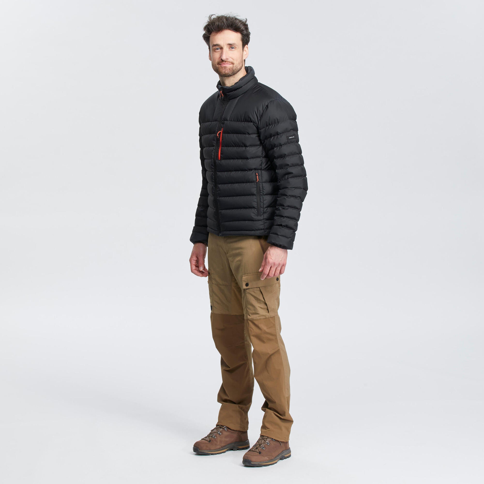 Forclaz Men's MT500 Down Puffer Jacket - Lightweight Warm Winter Coat, Waterproof Windproof Outdoor Jacket for Hiking, Skiing & Cold Weather Activities