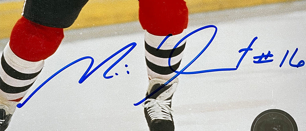 Michel Goulet Autographed 8x10 Chicago Blackhawks Photo - Beckett Certified - Perfect for Hockey Memorabilia Collections and Sports Fan Gifts