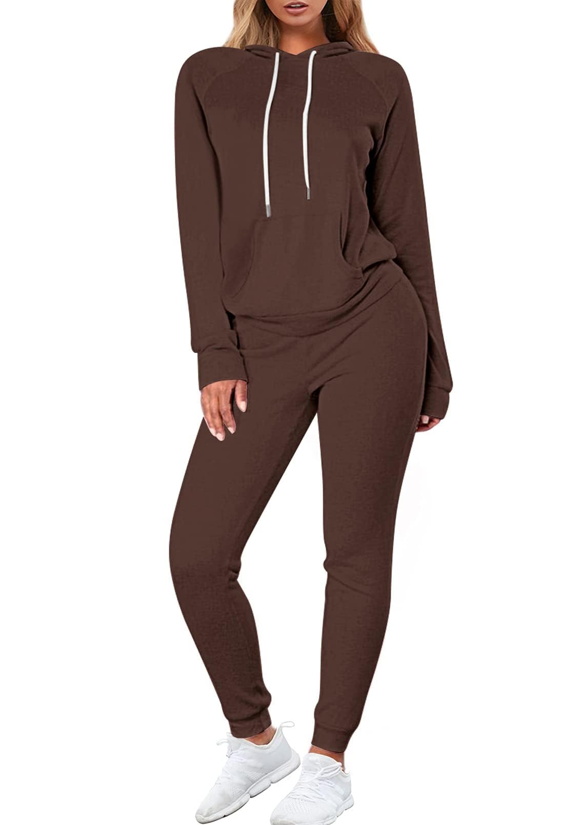 Fixmatti Women's Pullover Hoodie with Pockets & Jogger Sweatsuit Set - Soft Fleece Lounge Wear for Gym, Running, Yoga & Casual Outfits