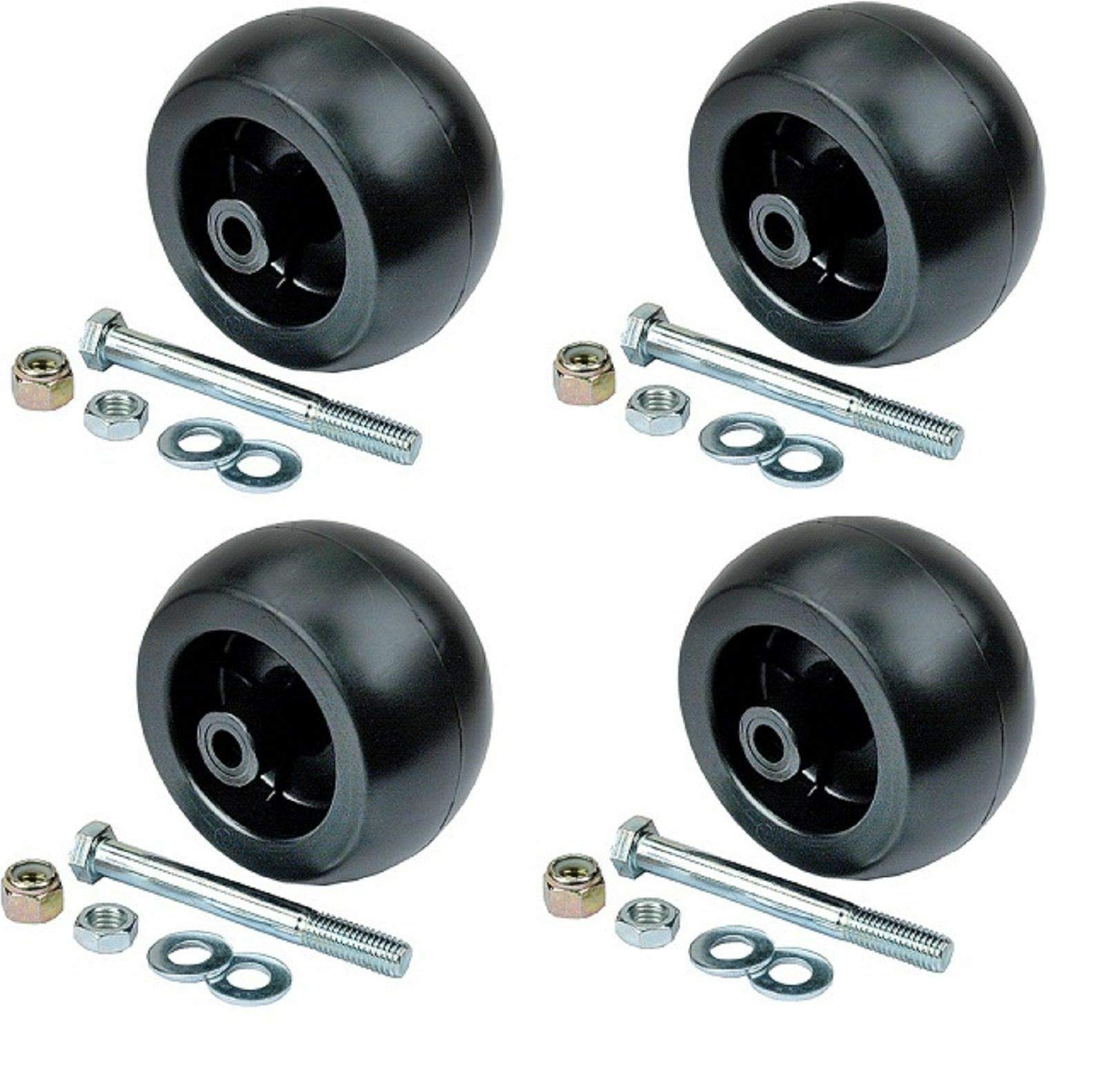 4 Big Dog Mower Deck Wheels - Replacement for Alpha, Blackjack, Stout Models - Heavy Duty Lawn Mower Wheels for Smooth Cutting & Terrain Navigation