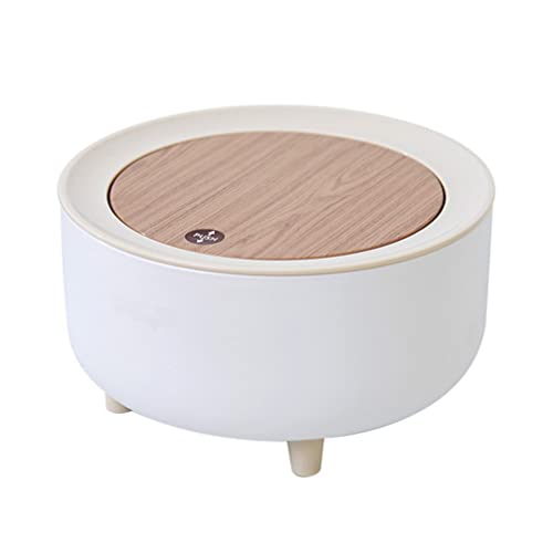 iplusmile 1.5 Gallon Press Type Mini Trash Can - Small Plastic Wastebasket for Bathroom, Office, Desk, Bedroom & School - Compact Garbage Bin with Step-on Lid for Home, Dorm & Workspace (Perfect for Tight Spaces & Daily Waste Disposal)