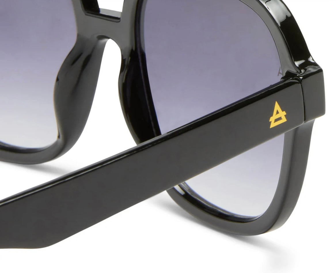 Whirlpool Polarized Sunglasses for Men & Women - Black Smoke Gradient Lens UV Protection - Perfect for Driving, Beach & Outdoor Activities