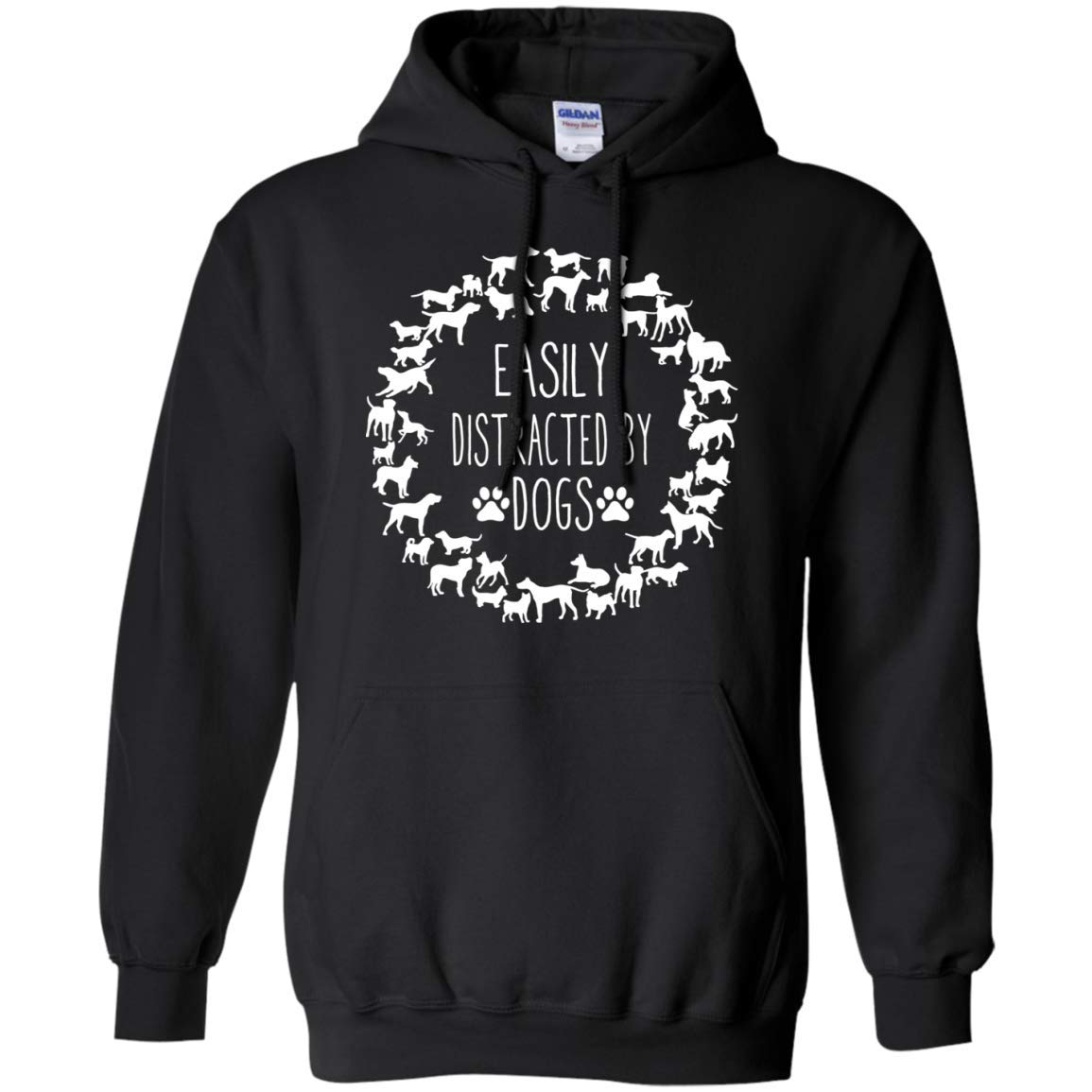 Funny Dog Lovers Hoodie - Cute 'Easily Distracted by Dogs' Sweatshirt Gift for Dog Owners | Perfect for Walks, Dog Parks & Casual Wear