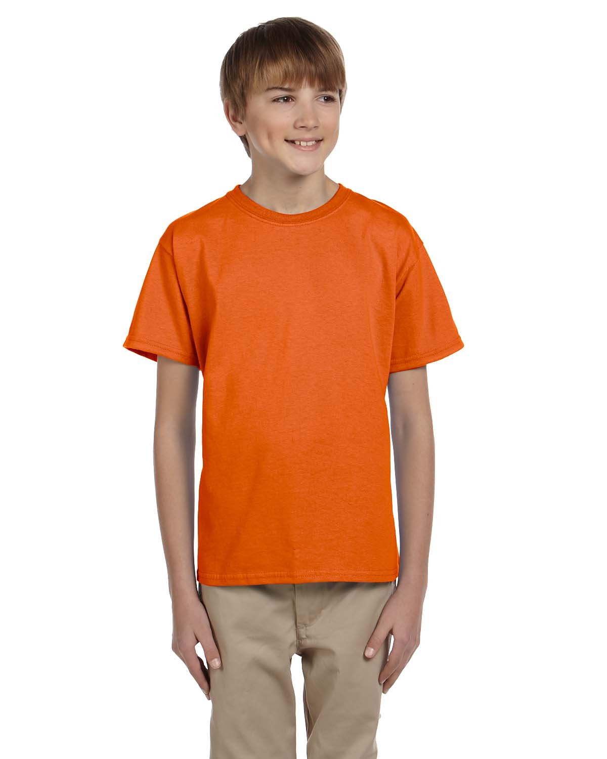Hanes Kids' ComfortBlend EcoSmart Crewneck T-Shirt - Soft Cotton Blend Short Sleeve Shirt for Boys & Girls - Perfect for School, Play & Everyday Wear