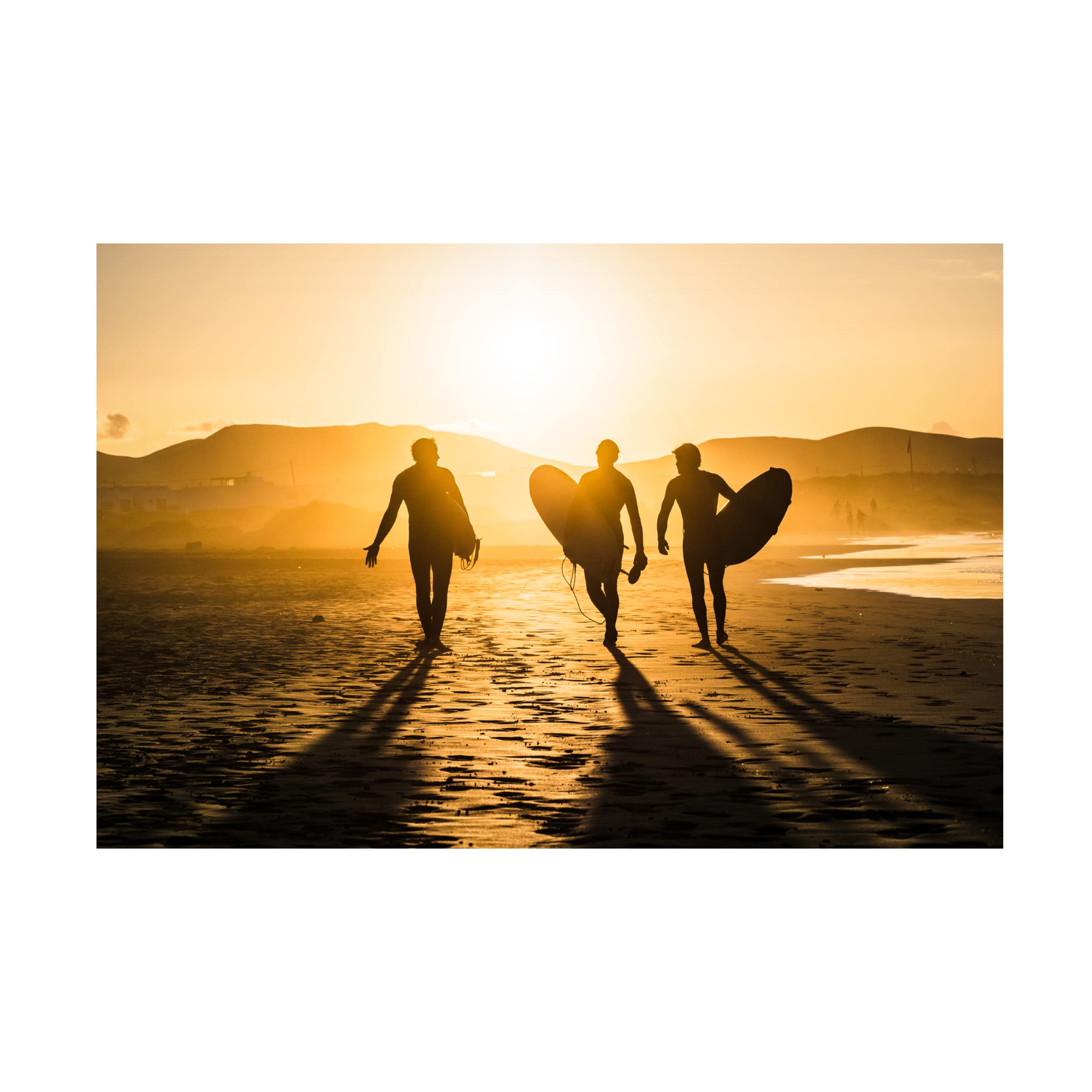 Trademark Fine Art 'Surf Trio' Canvas Wall Art by Miha Pavlin - Ocean Wave Painting for Beach House Decor, Living Room & Office