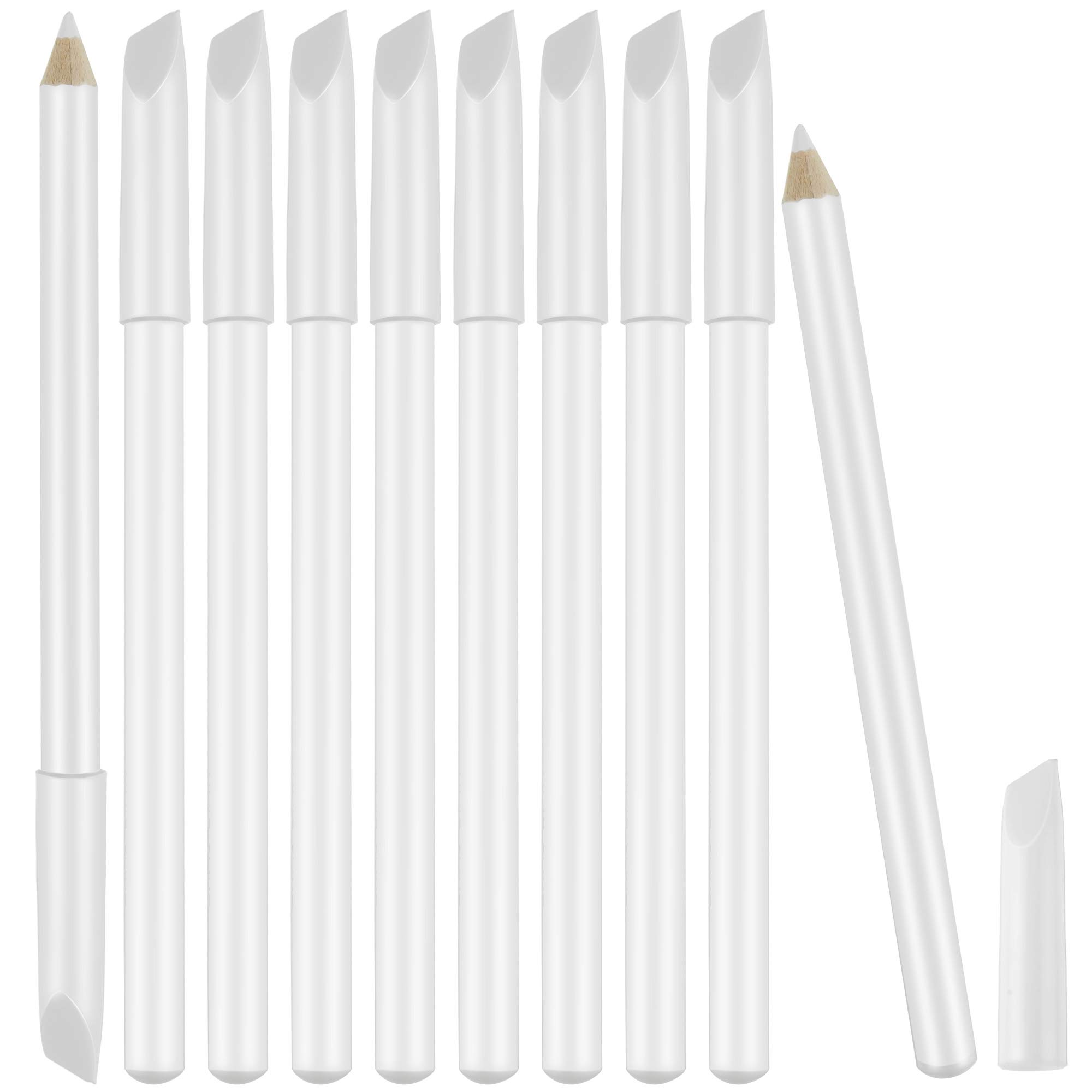 Maitys 10-Piece Nail Whitening Pencil Set - 2-in-1 White Nail Pencil for DIY French Manicure with Cuticle Pusher | At-Home Nail Care & Salon-Style Results