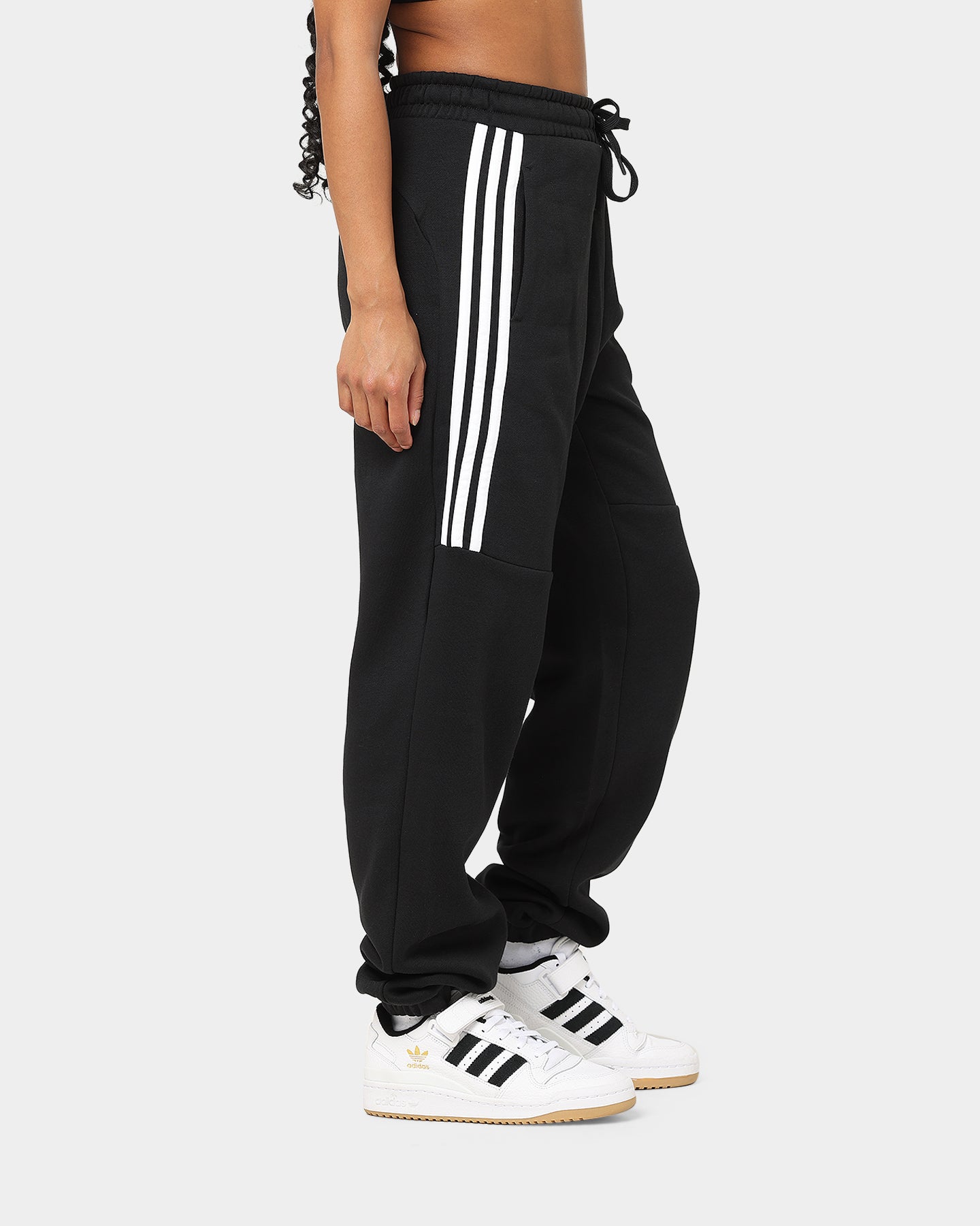 Adidas Women's Hyperglam High-Rise Sweatpants - Black | Athletic Lounge Pants for Yoga, Running & Casual Wear