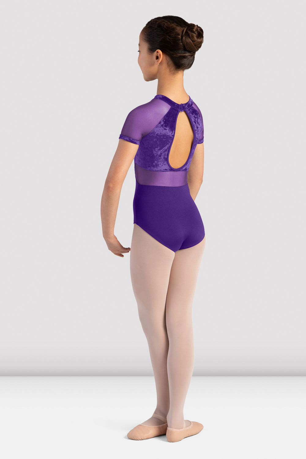 Sasha Velvet Mock Neck Leopards for Girls - Elegant Dance Leotard for Ballet, Gymnastics & Performance