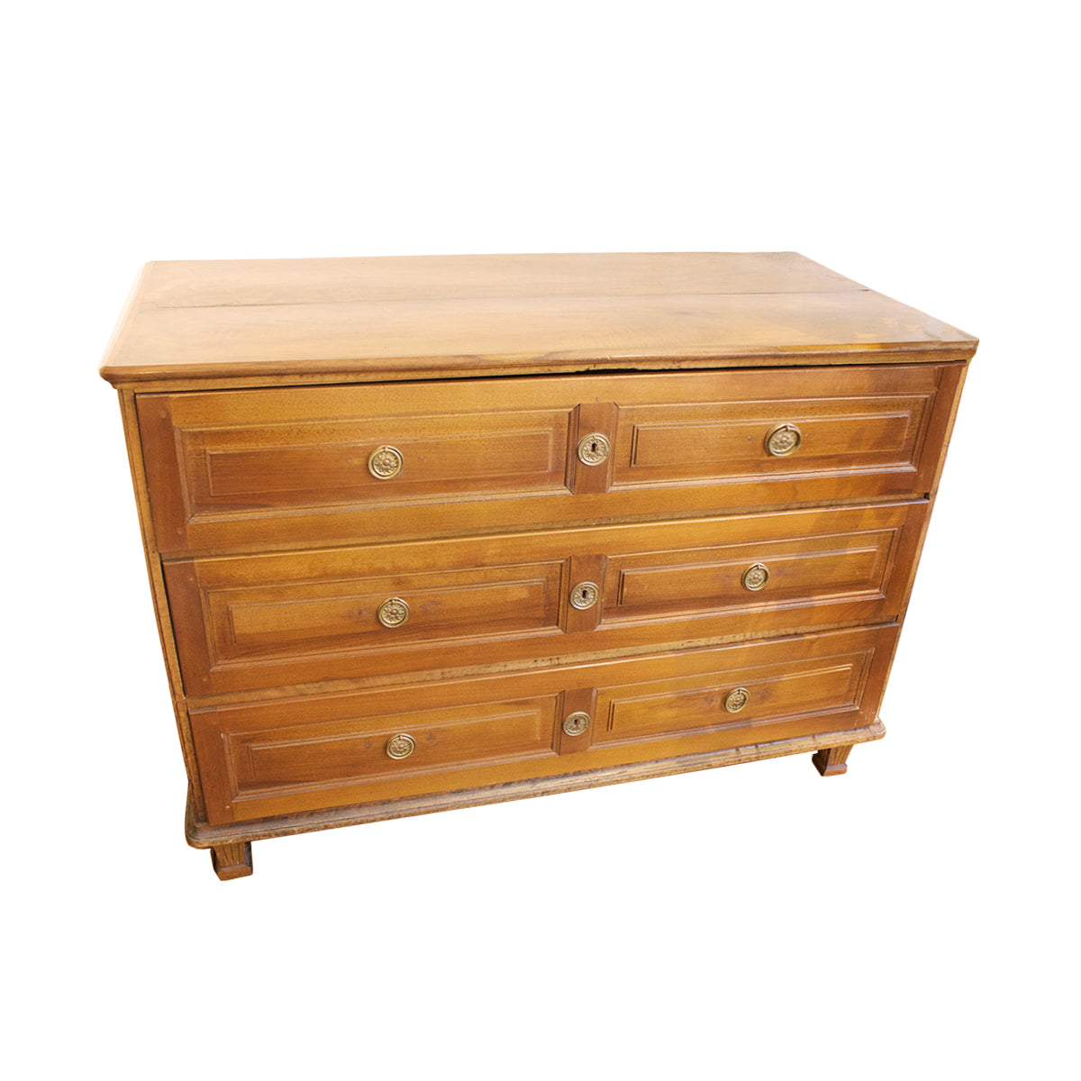 Antique c.1750 French Walnut Chest of Drawers - Vintage 18th Century Commode for Bedroom & Living Room Decor