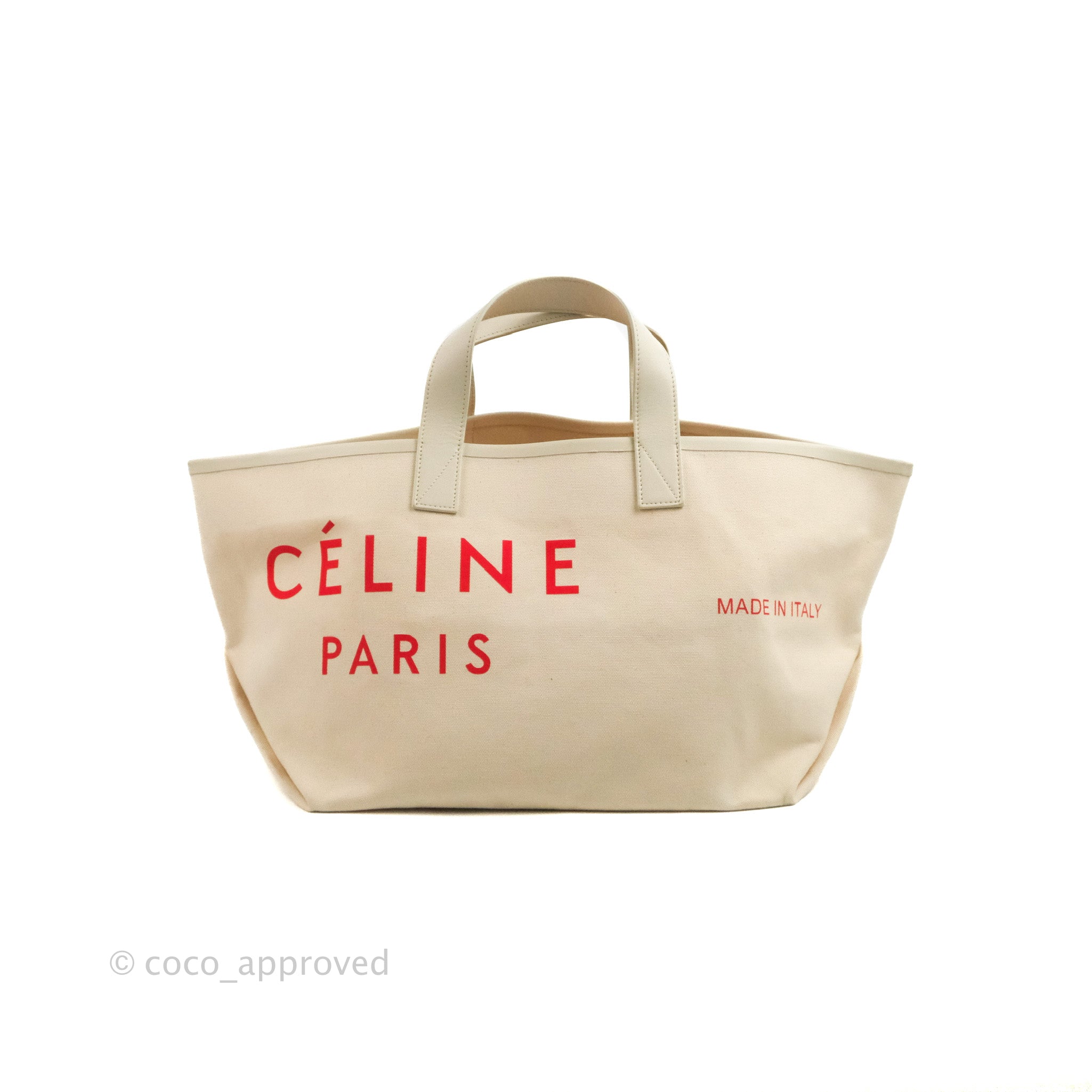Celine Made In Tote Bag Natural Canvas - Stylish Women's Handbag for Work, Travel & Everyday Use
