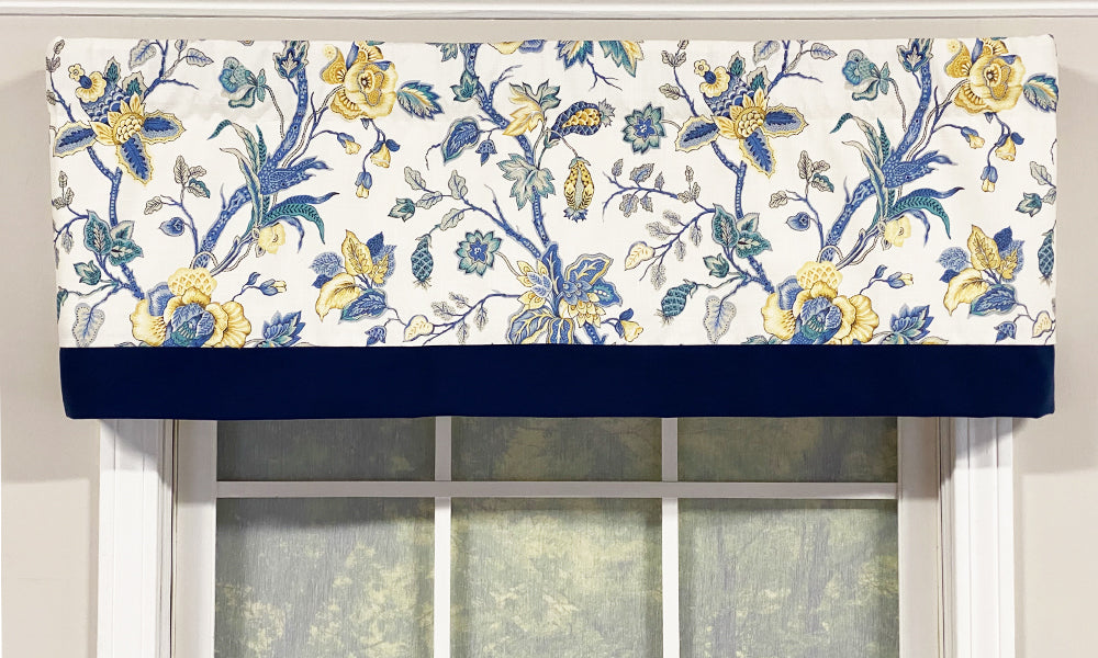 Gianna Banded Straight Valance - Elegant Window Treatment for Living Room & Bedroom - Perfect for Home Decor & Blackout Curtains